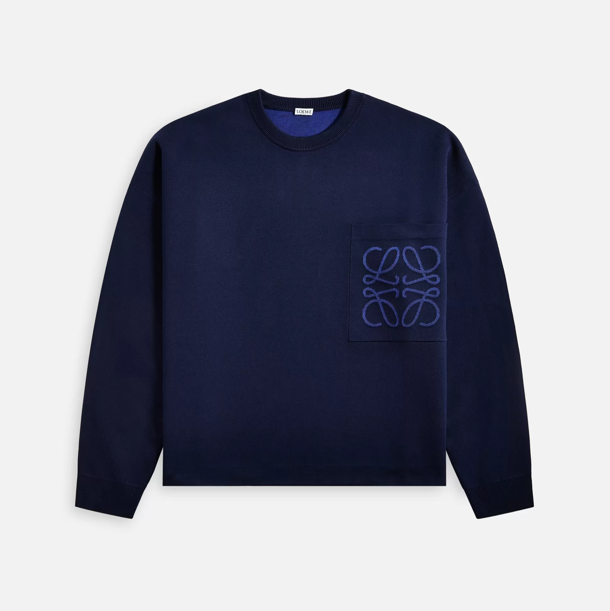 New Loewe anagram pocket sweater Navy Blue