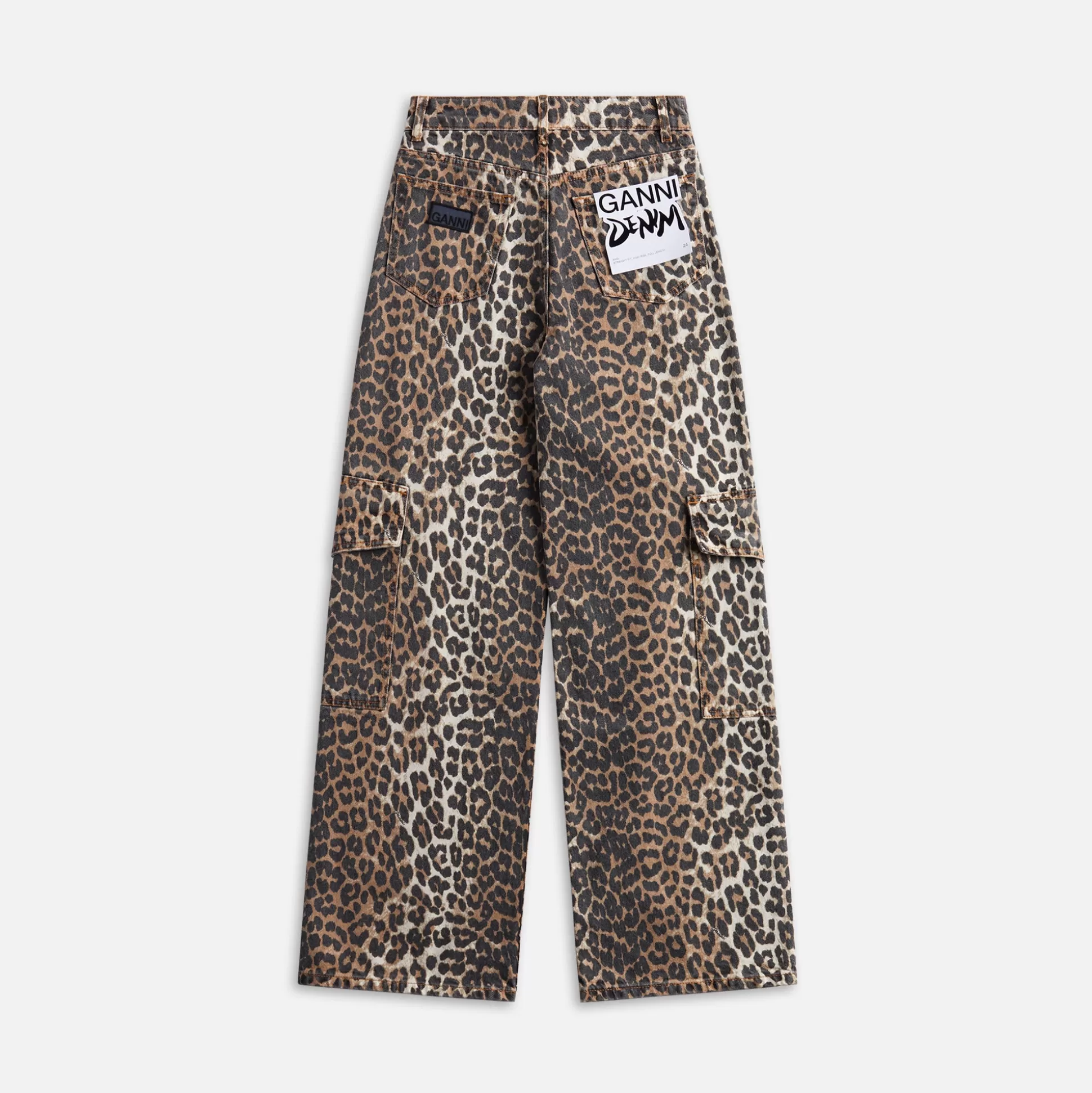 Store Ganni angi cargo jeans Leopard