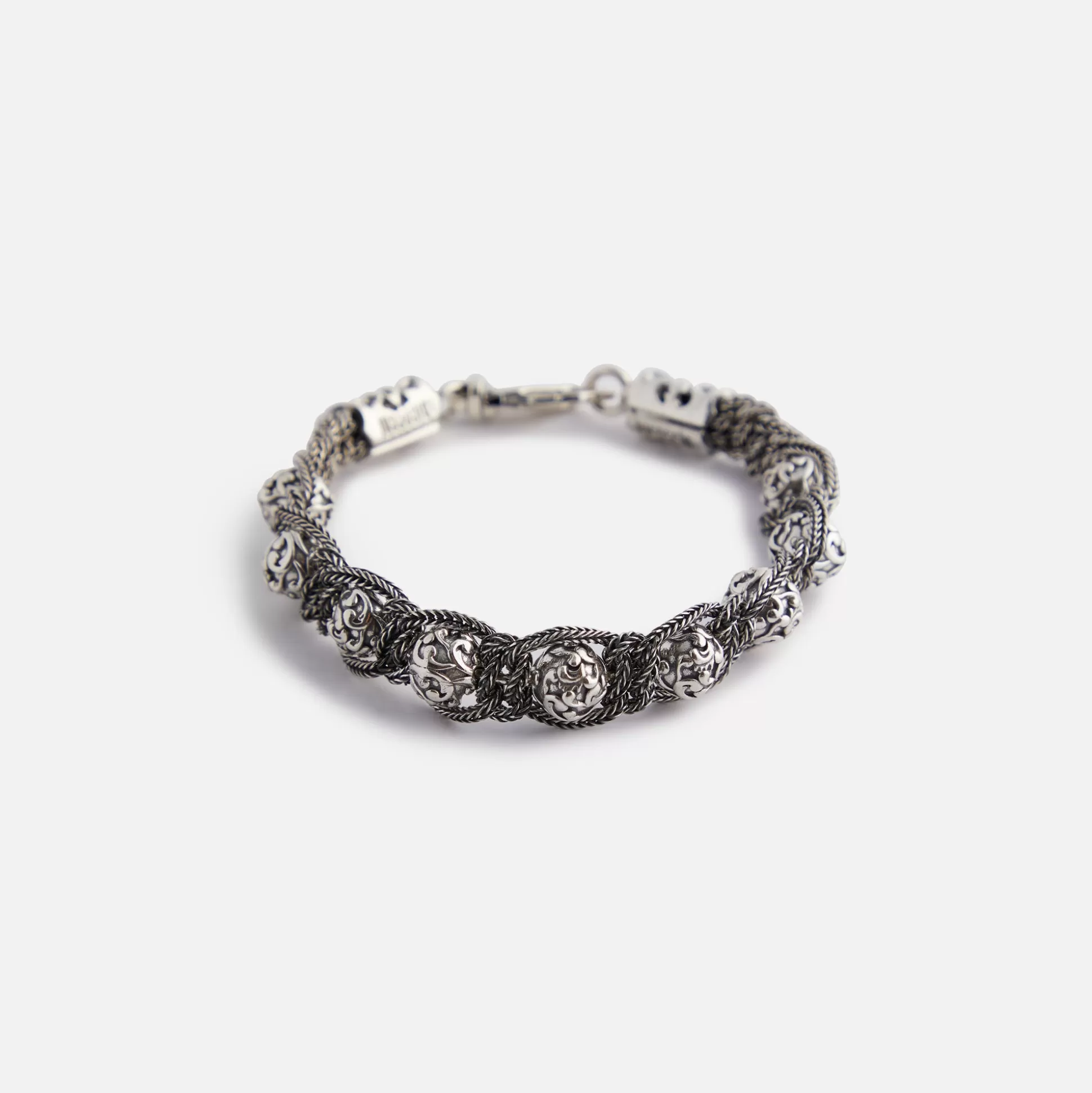 Flash Sale Emanuele Bicocchi arabesque shamballa bracelet Silver