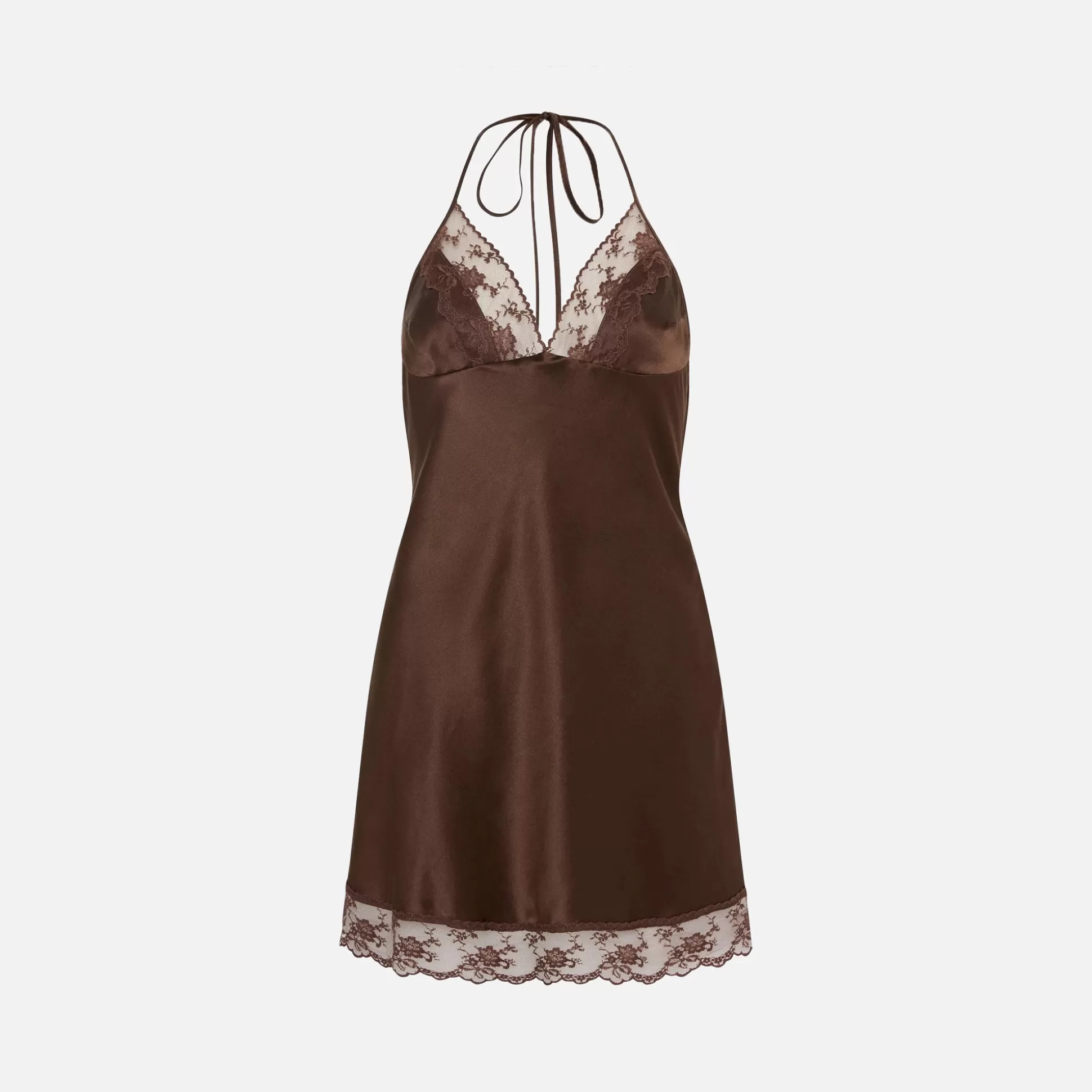 Flash Sale SIR aries halter mini dress Chocolate