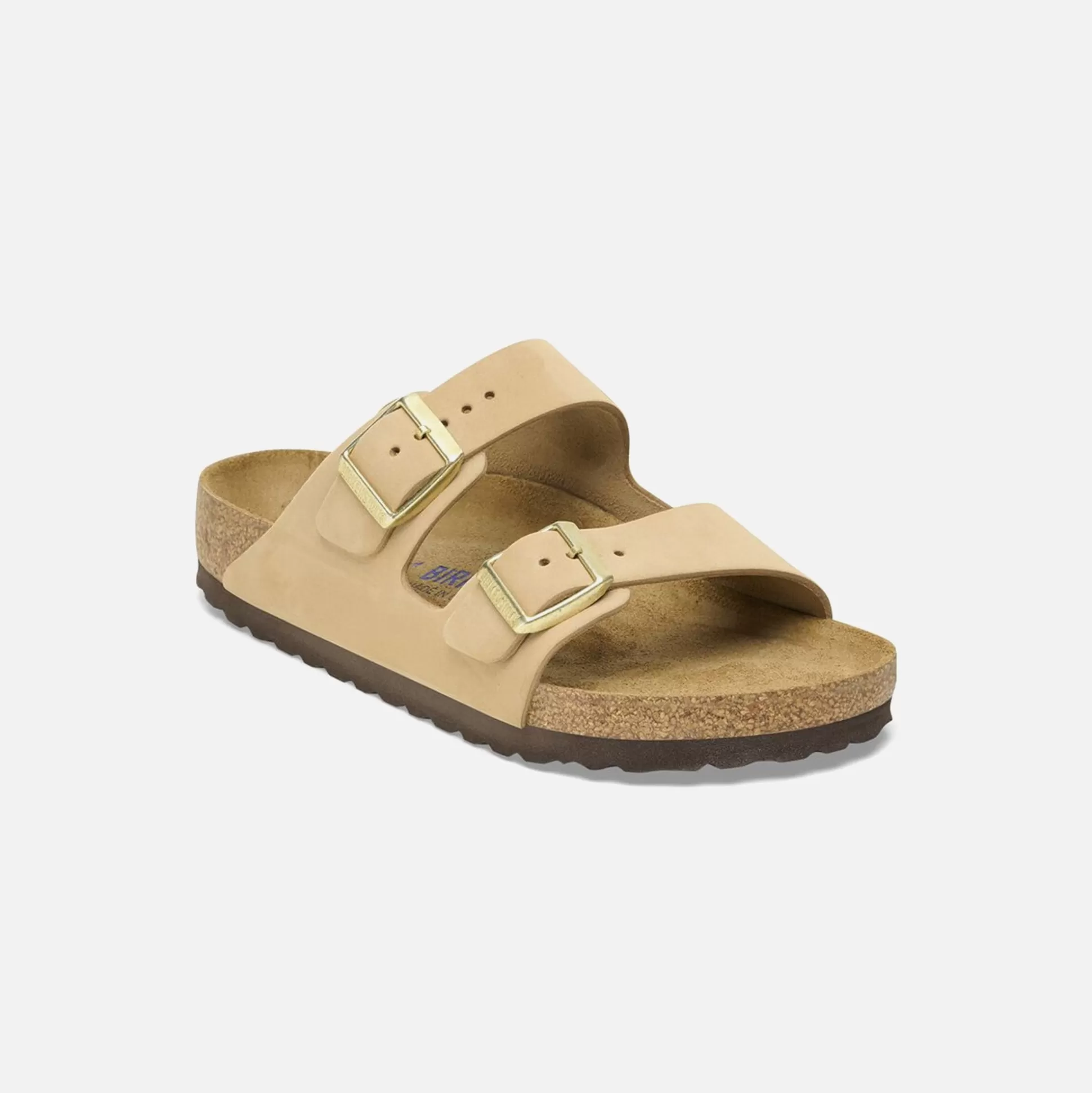 Best Sale Birkenstock arizona soft footbed nubuck Sandcastle