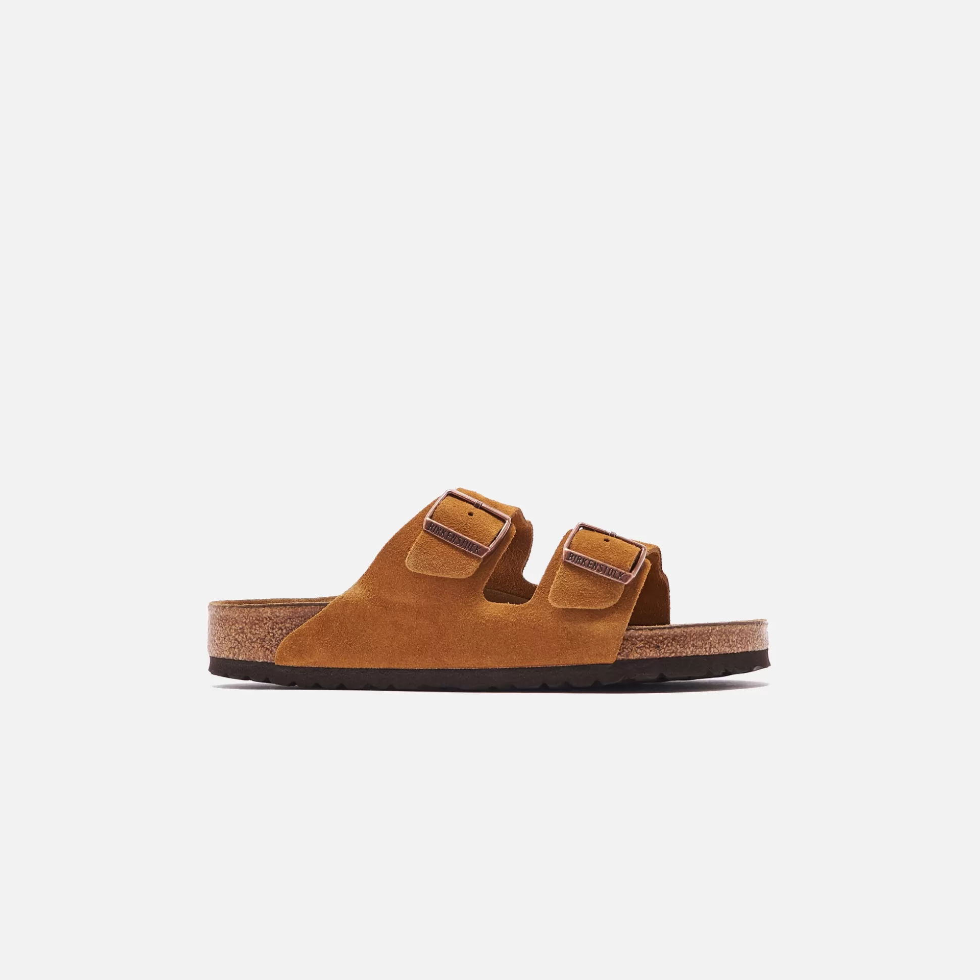 Shop Birkenstock arizona soft footbed suede Mink