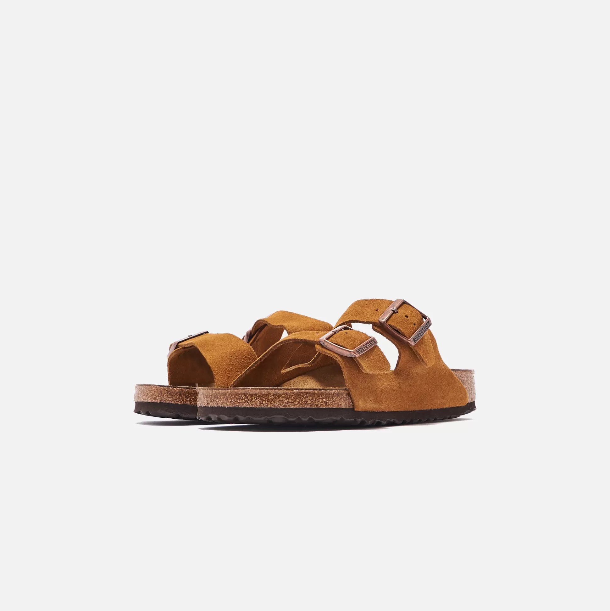 Shop Birkenstock arizona soft footbed suede Mink