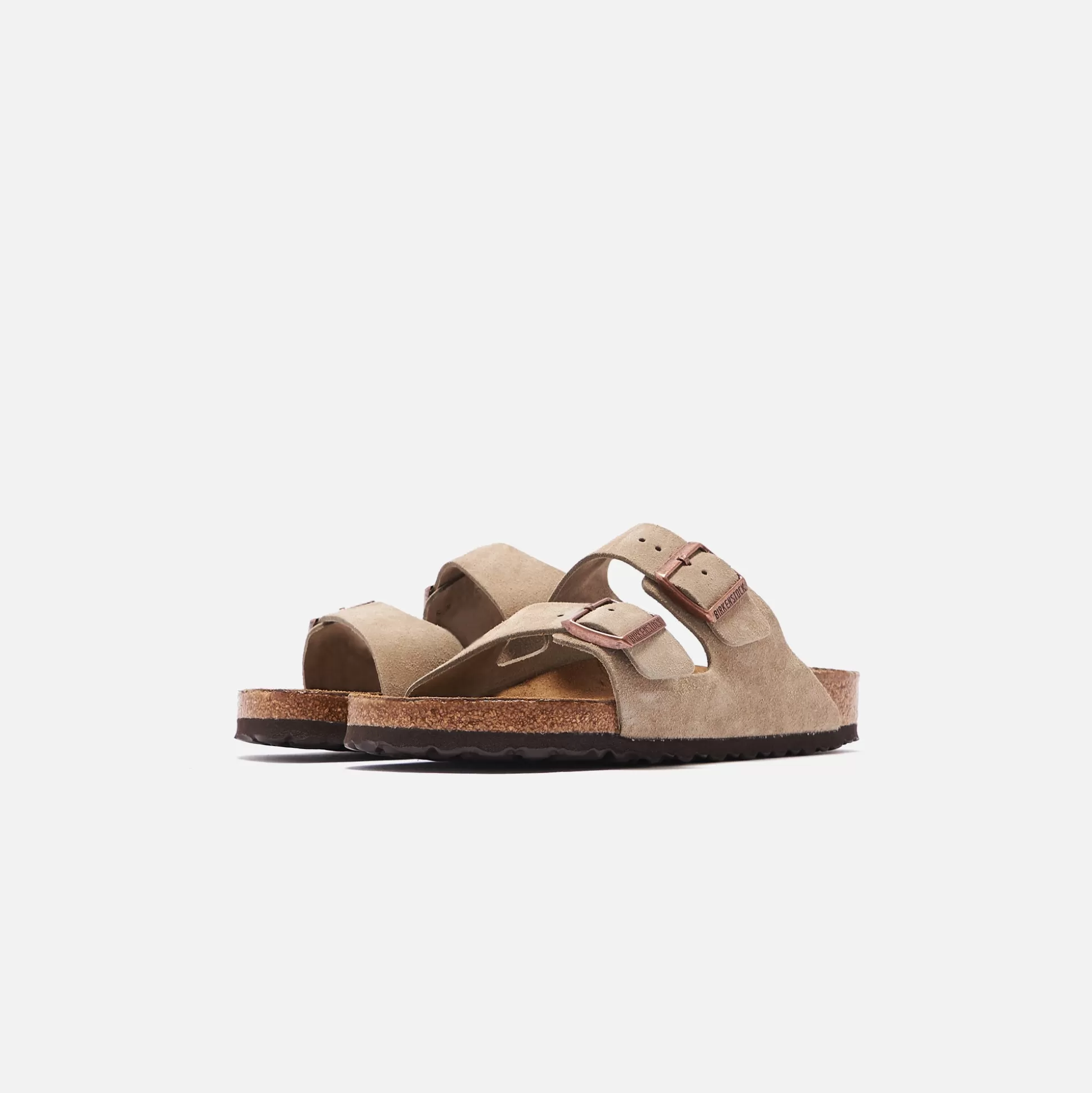 Fashion Birkenstock arizona soft footbed suede Taupe