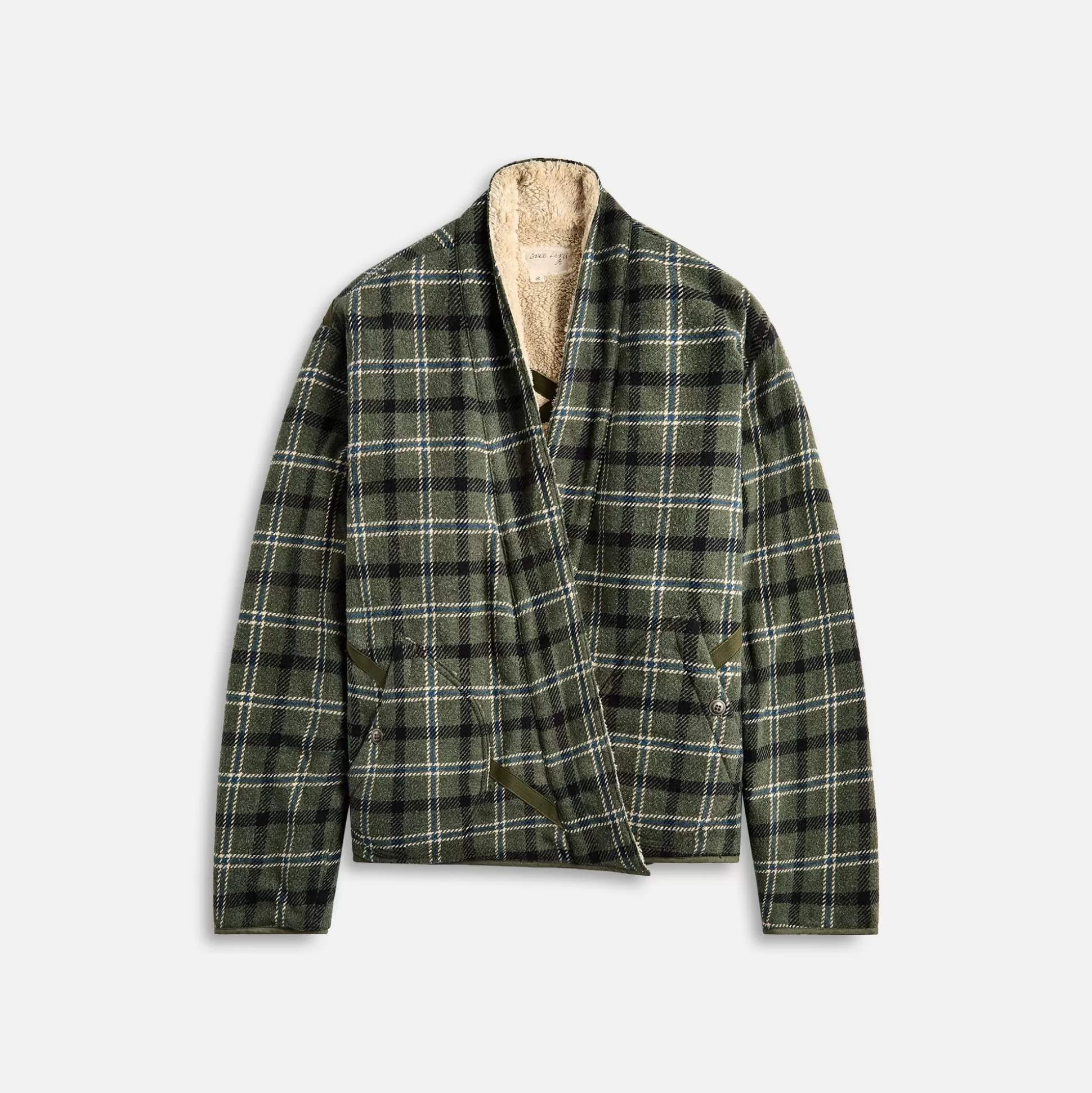 Hot Greg Lauren plaid sherpa gl1 Army