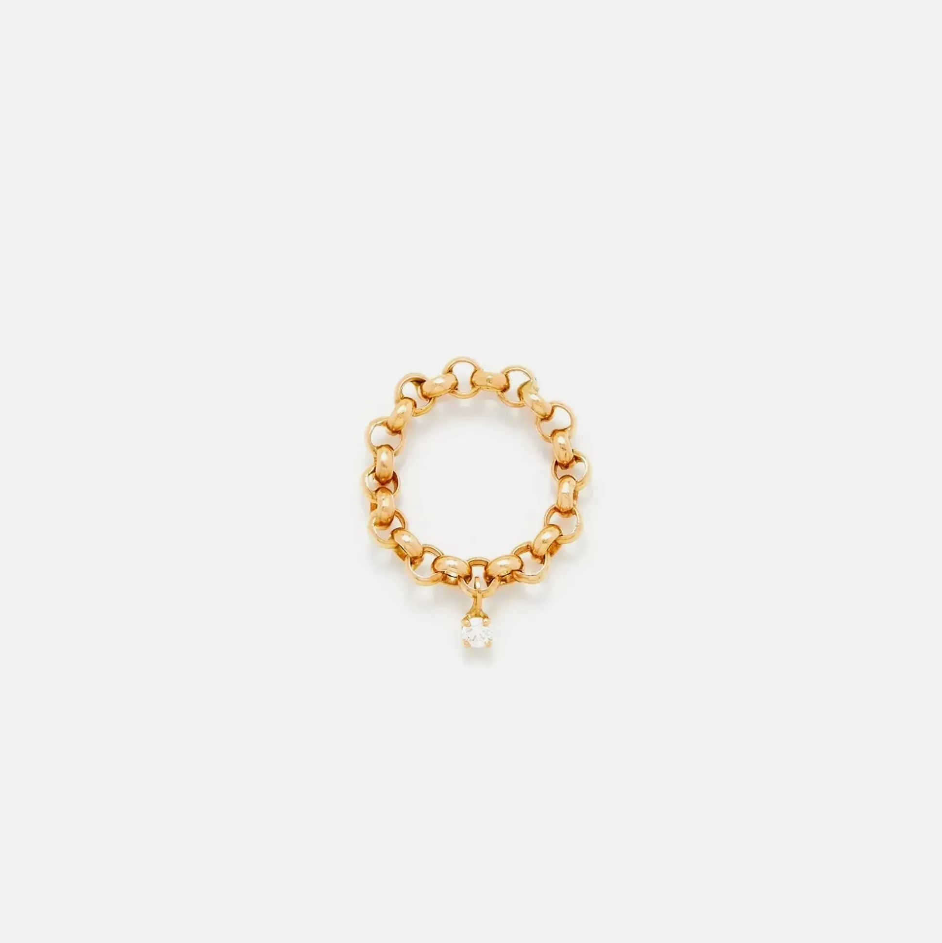 Best Yvonne Leon bague jaseron flottant ring Yellow Gold