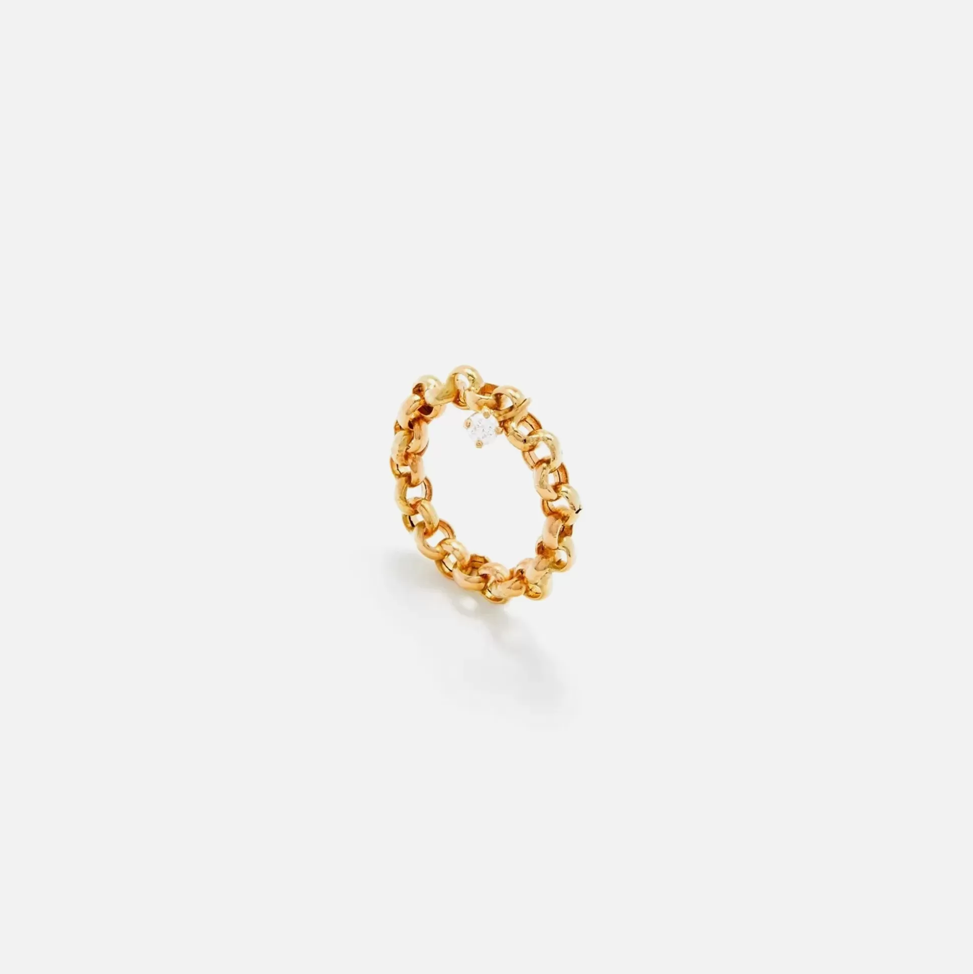 Best Yvonne Leon bague jaseron flottant ring Yellow Gold