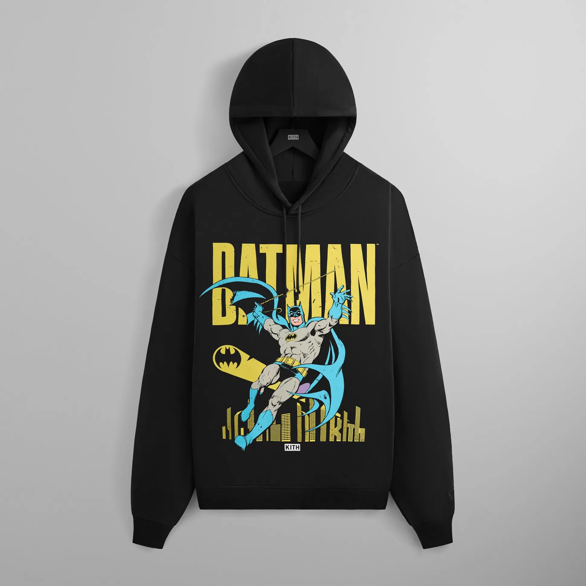 Cheap Kith Batman | Classic Vintage Nelson Hoodie Black