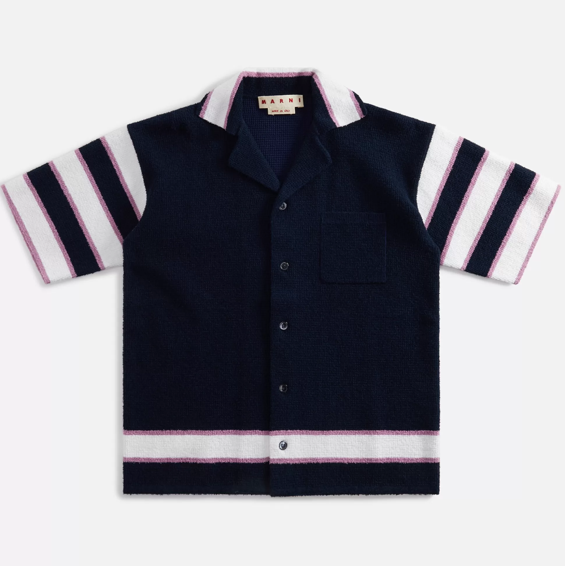 Hot Marni beach textured cotton shirt – ink