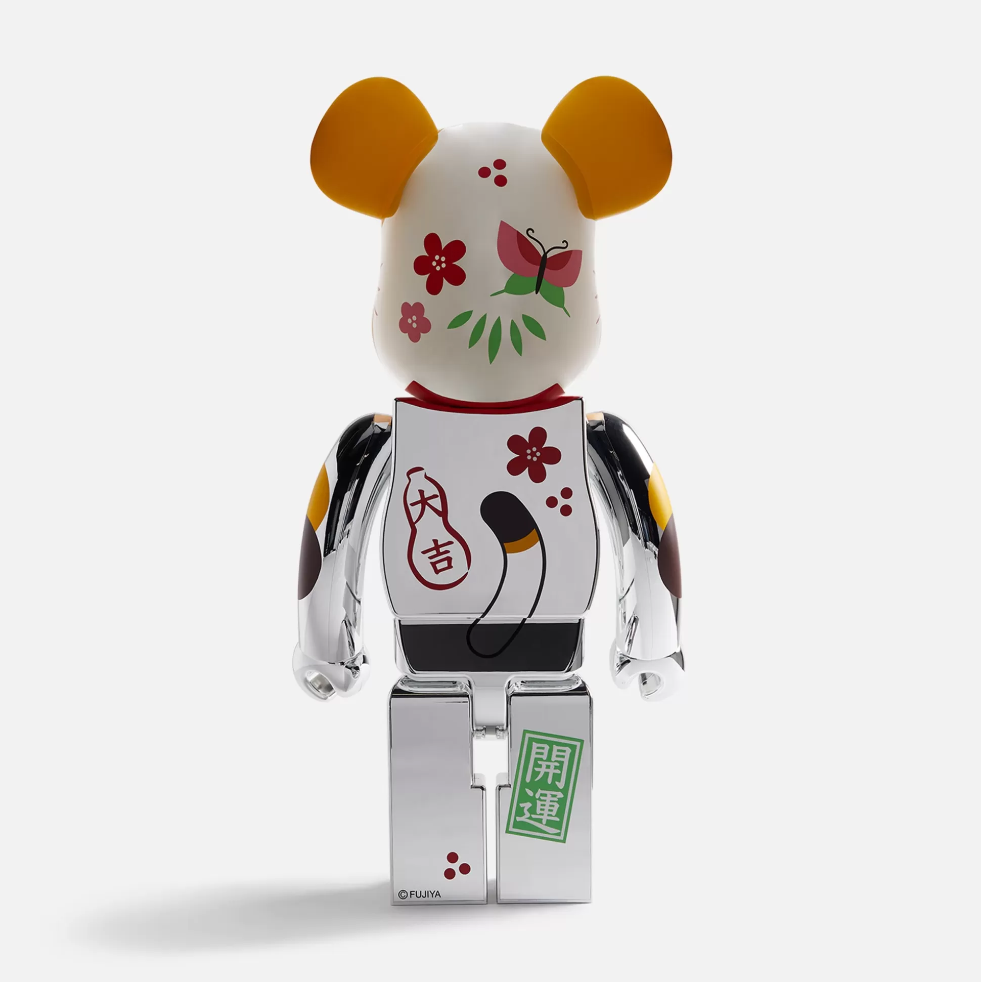 Best Medicom Toy be@rbrick manekineko peko-chan good luck 1000% silver plated