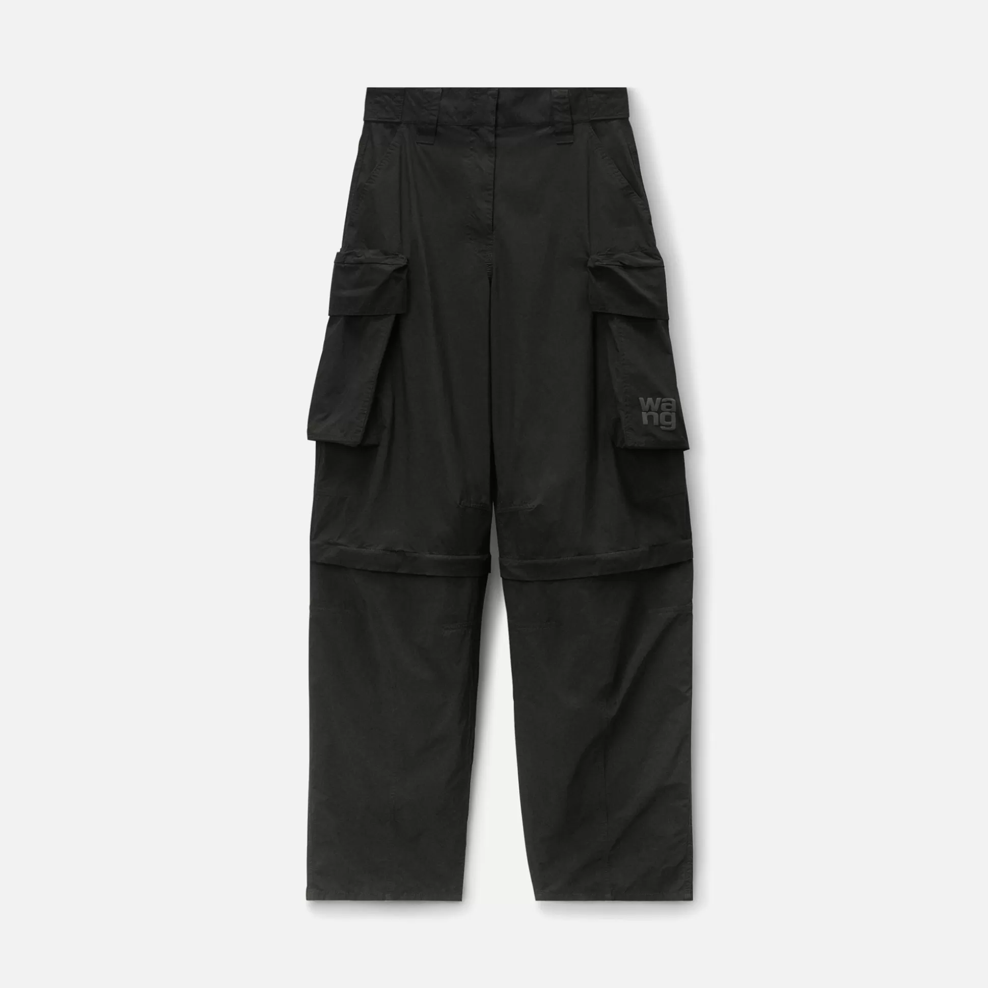 Flash Sale T by Alexander Wang big pocket knee zip cargo pant Black