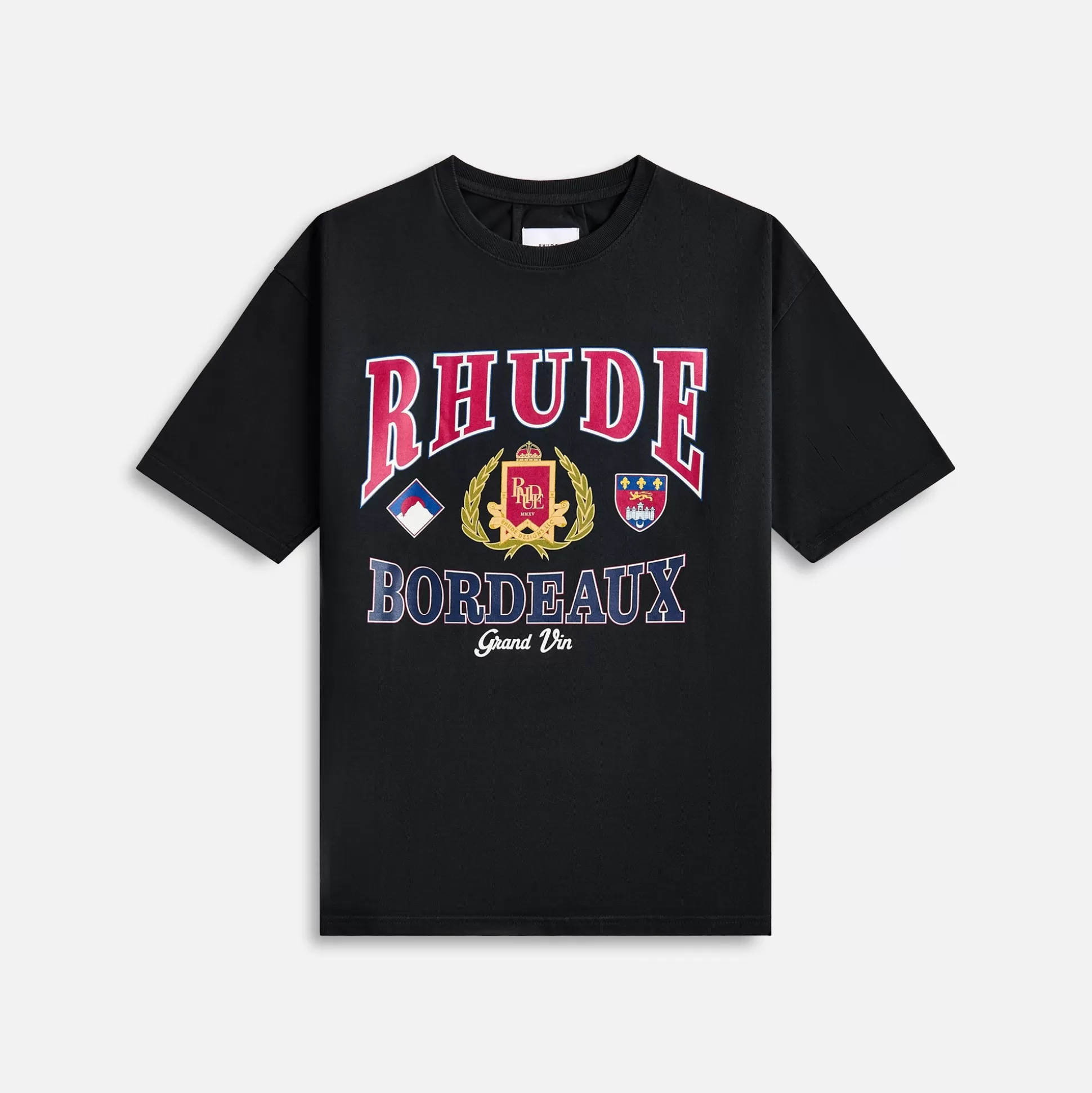 Discount Rhude bordeaux grand tee Vintage Black