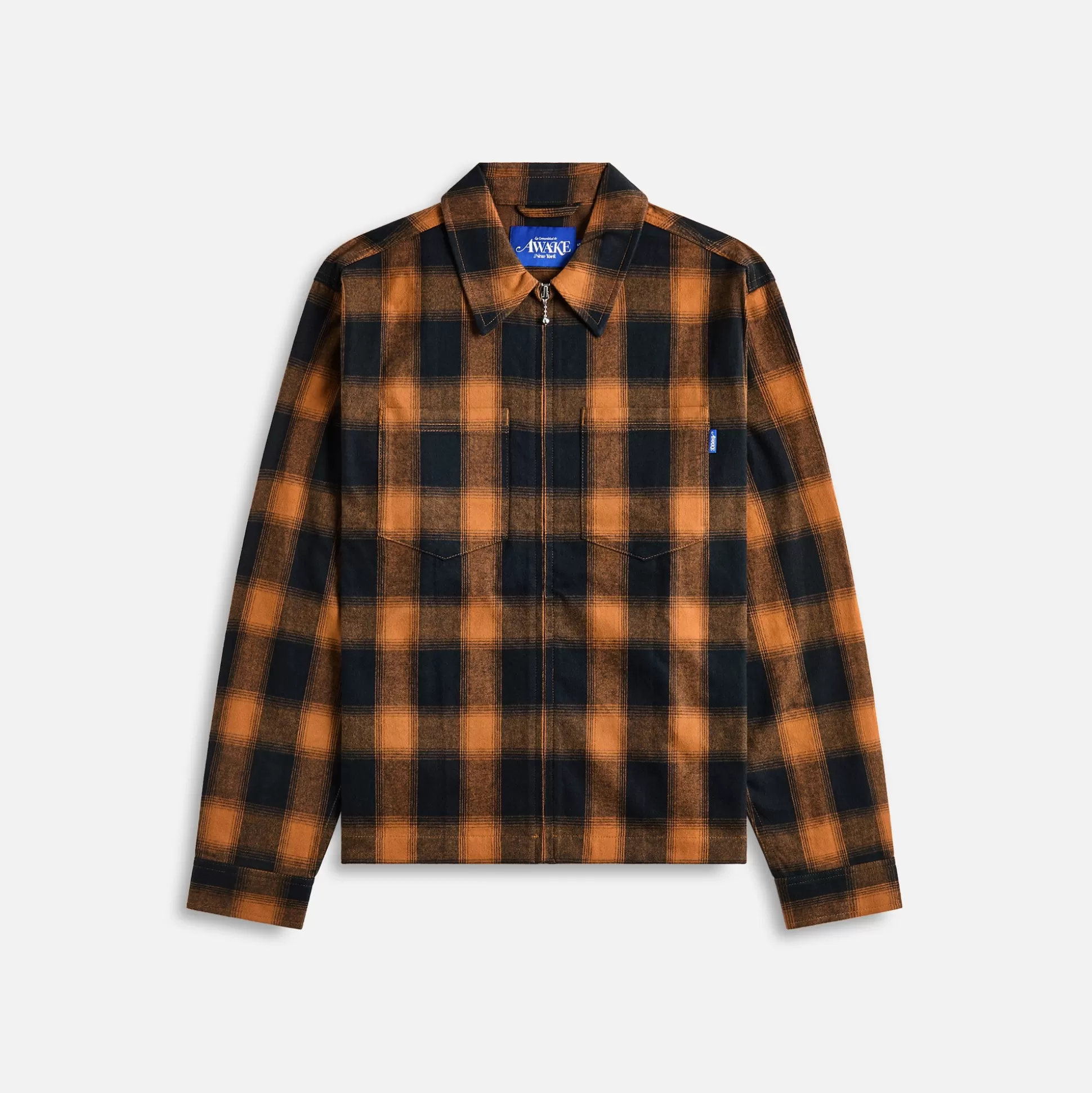 Discount Awake NY brushed flannel shirt jacket Orange Multi