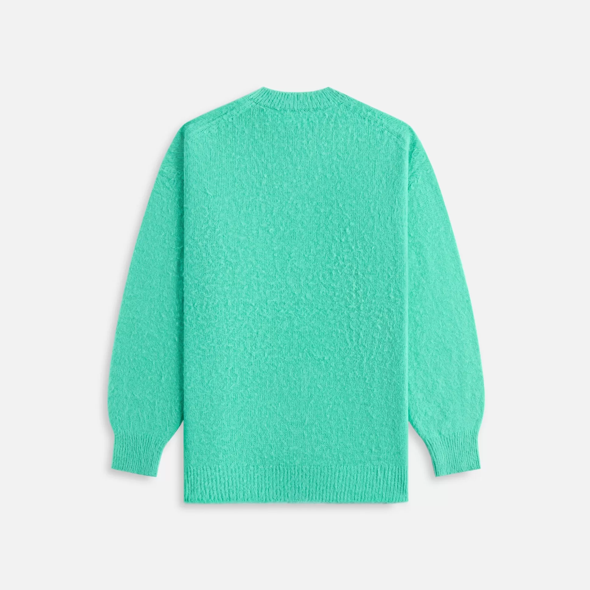 Sale Auralee brushed wool cashmere silk knit Aqua Green