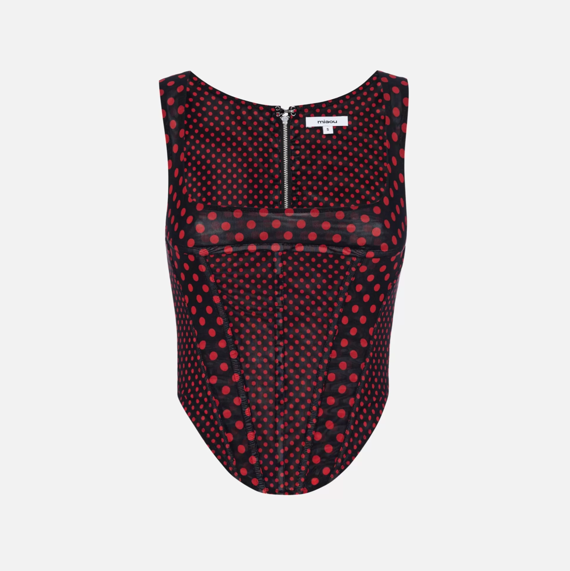 Outlet Miaou campbell polka dot corset Black