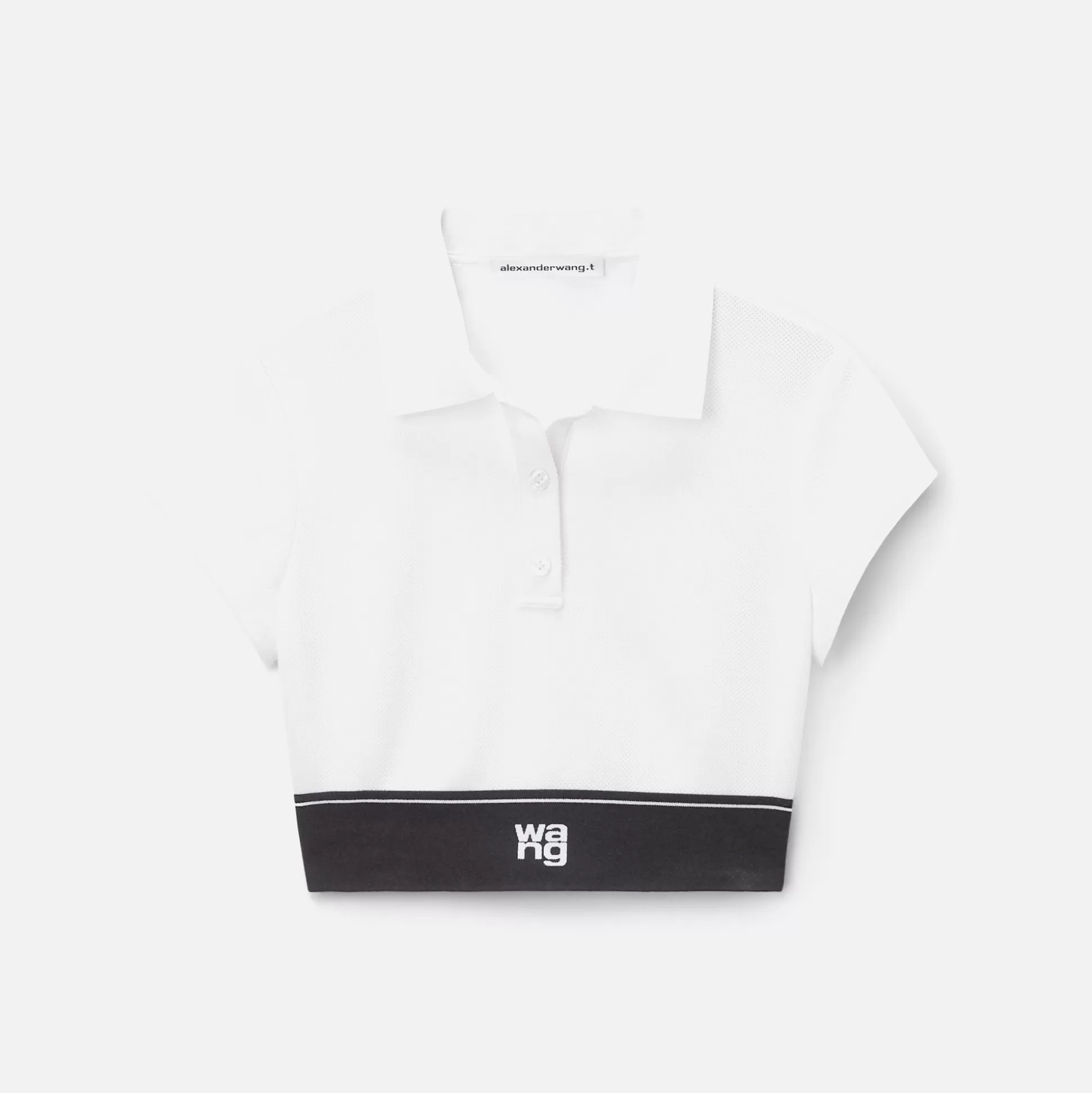 Cheap T by Alexander Wang cheerleader polo top White