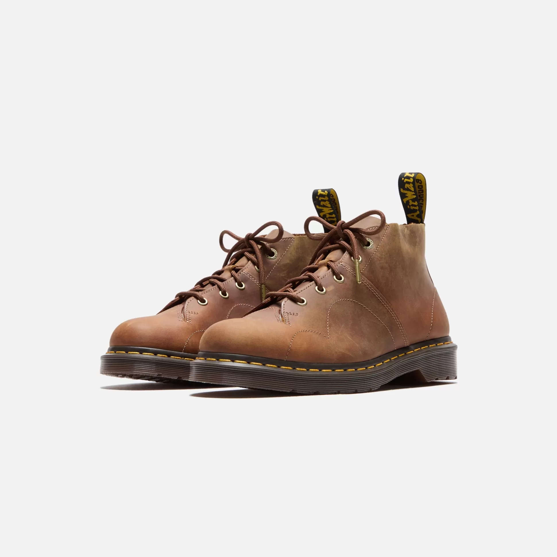 Best Sale Dr. Martens church burnished waxy pull up boot Yam