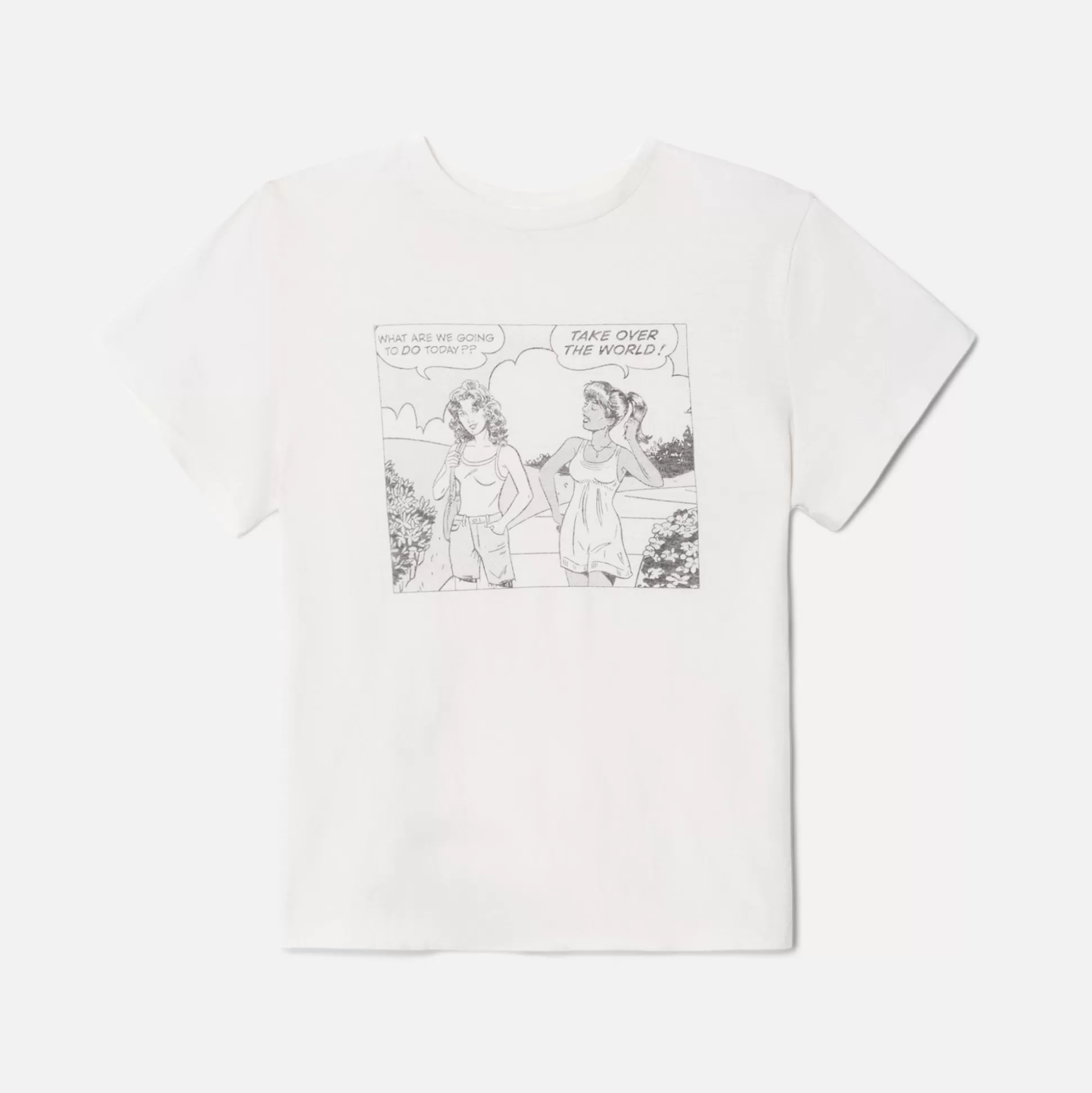 Shop ReDone classic tee girl power Vintage White