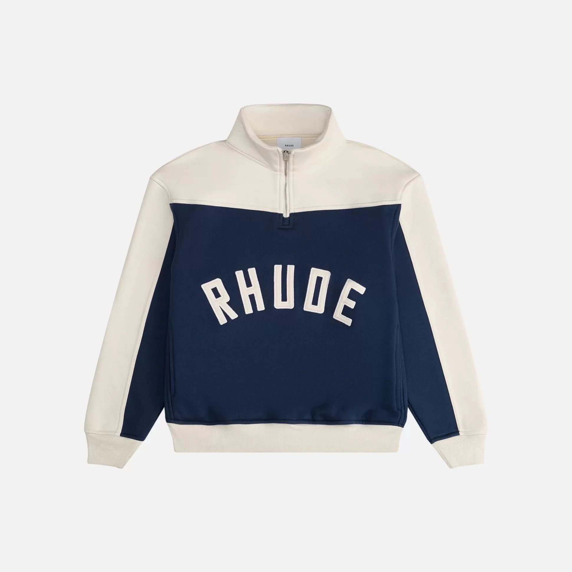 Clearance Rhude contrast quarter-zip varsity Midnight Blue