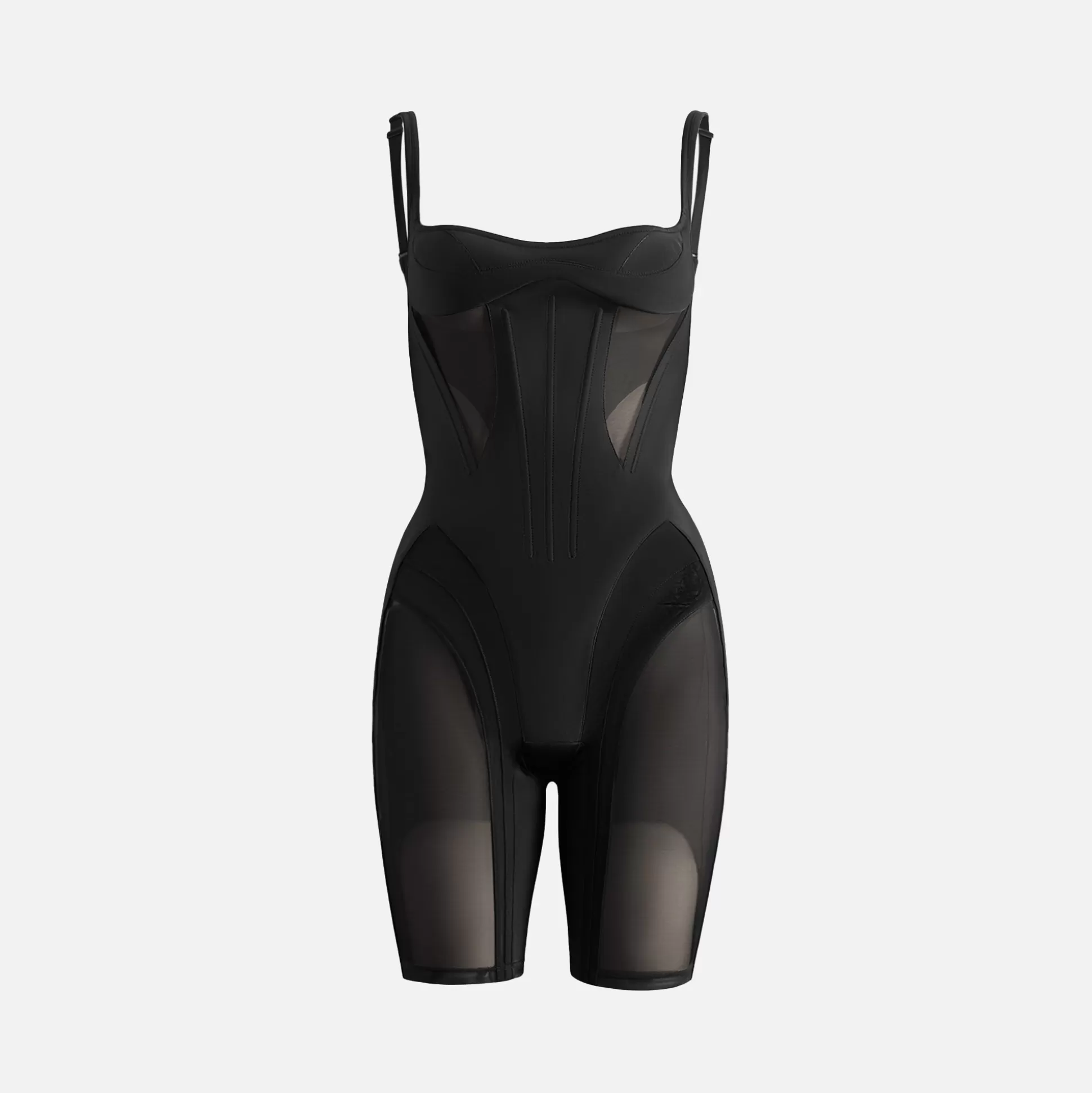 Outlet Mugler corset bodysuit Black