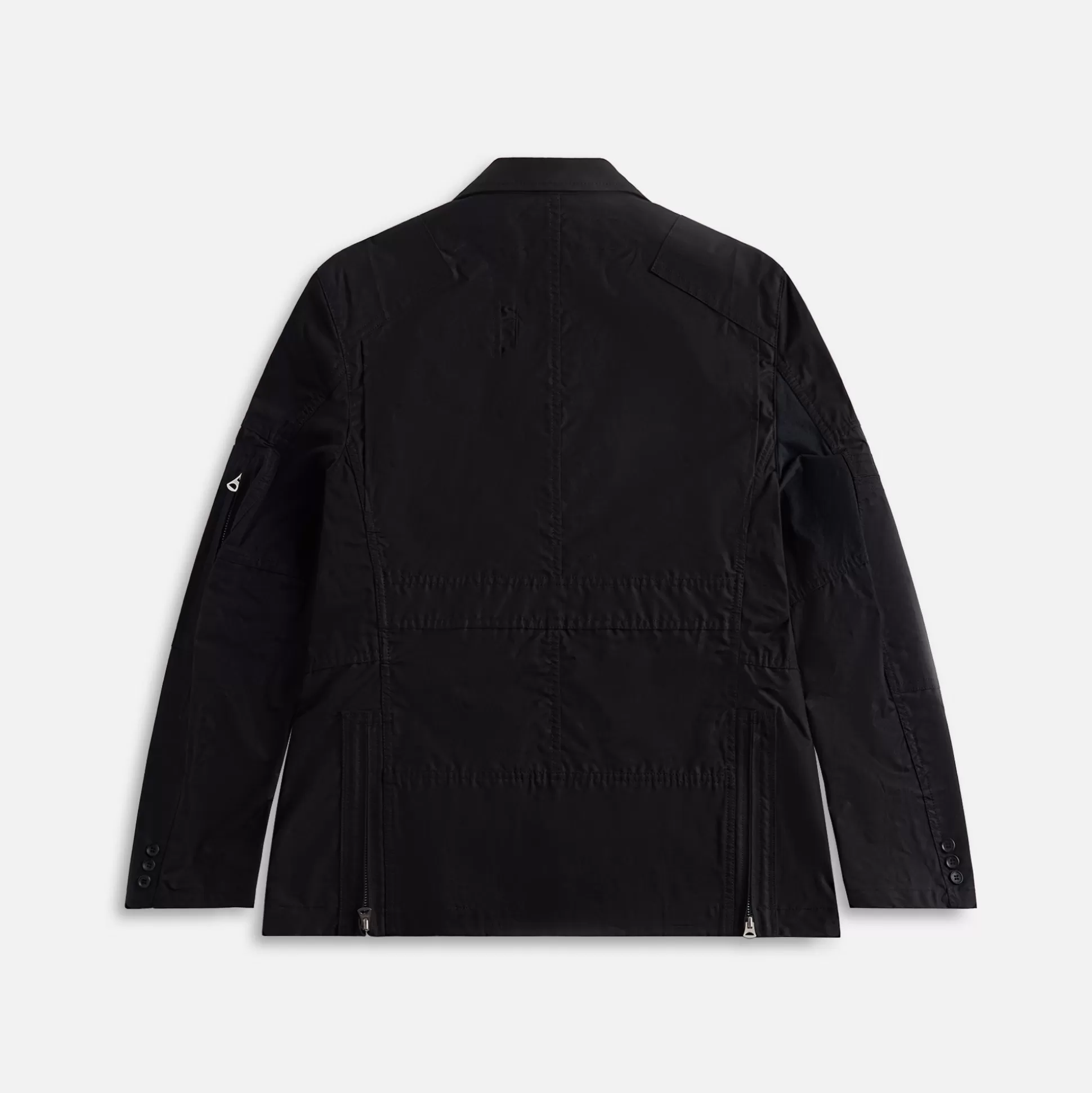 Cheap Junya Watanabe Man cotton weather cloth polyester ripstop linen oxford jacket Black