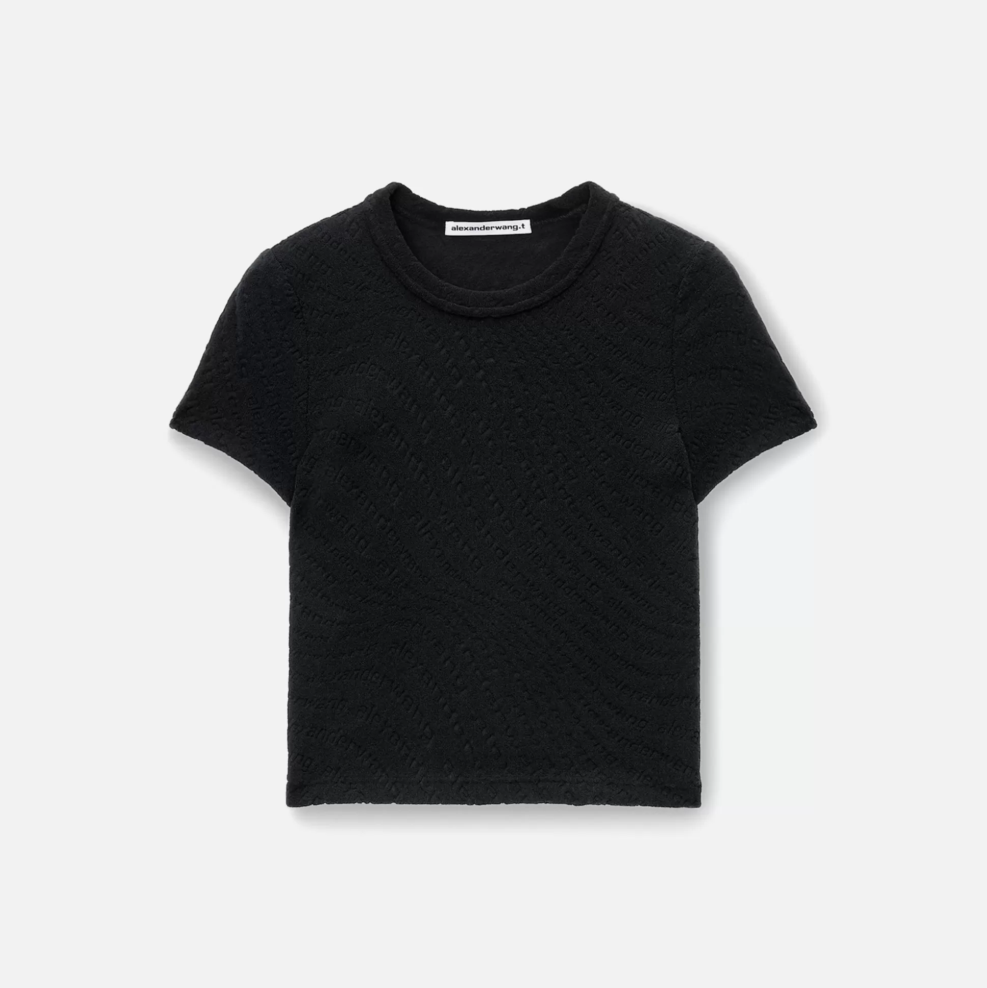 Cheap T by Alexander Wang crew neck baby tee Sky Black