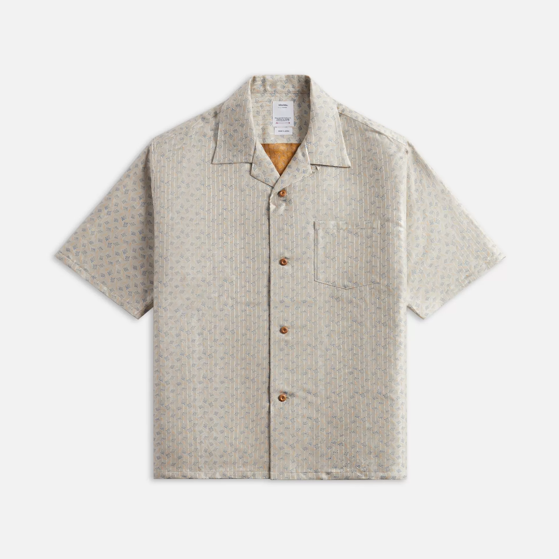 Shop Visvim crosby shirt jacquard Tan