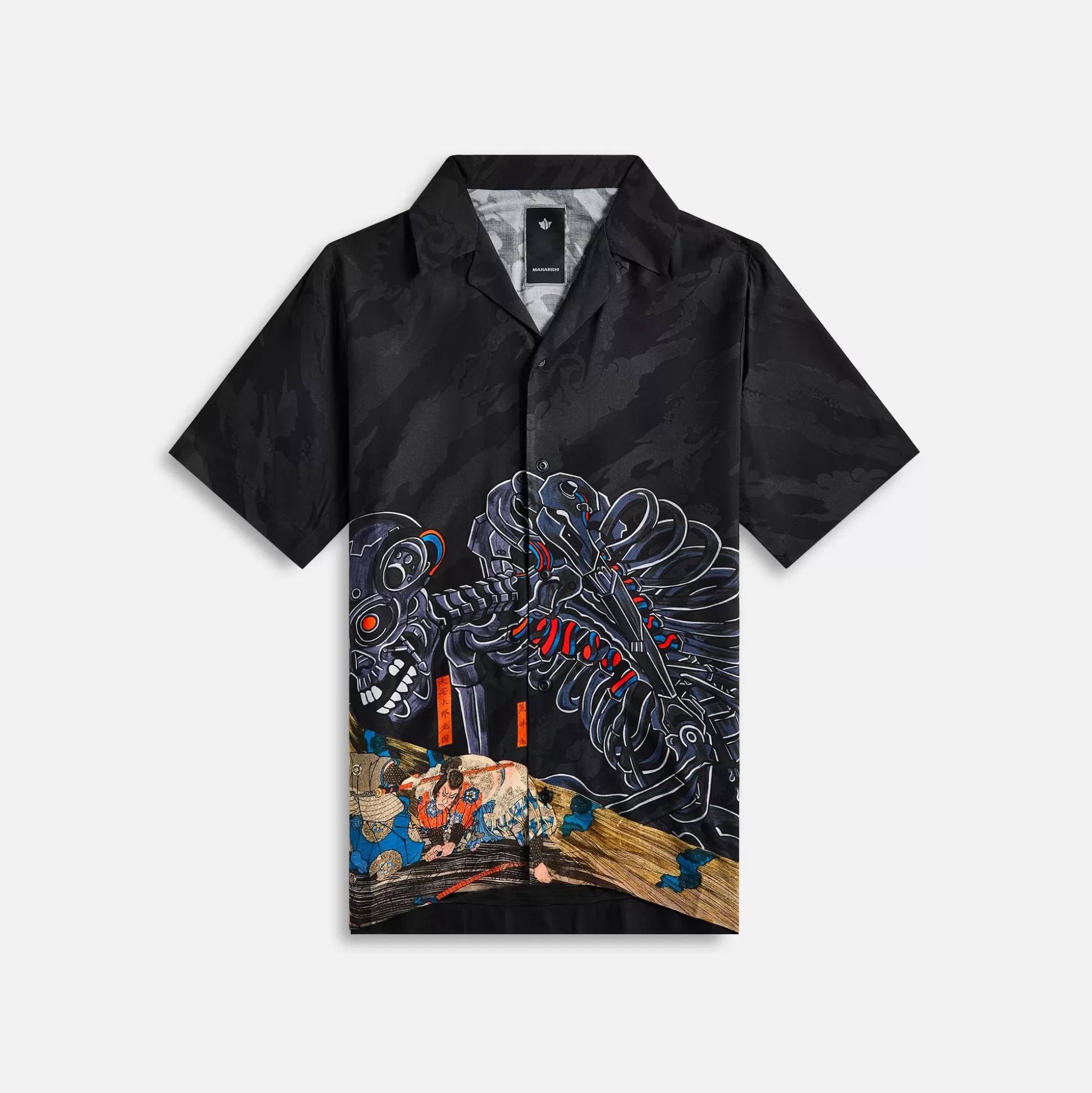 Cheap Maharishi cyber skeleton camp collar shirt