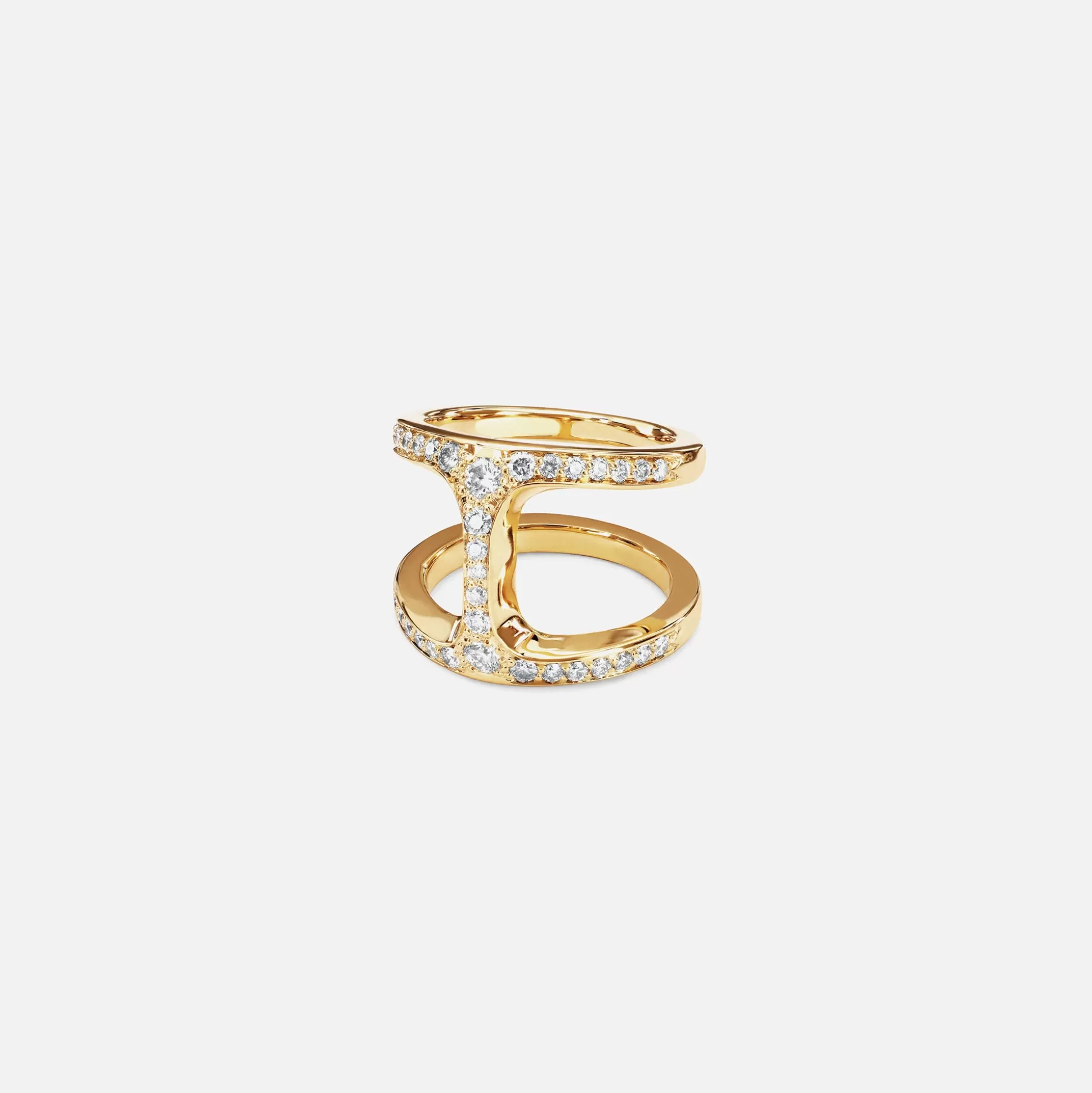 Clearance Hoorsenbuhs dame phantom ring with diamonds 18K Yellow Gold