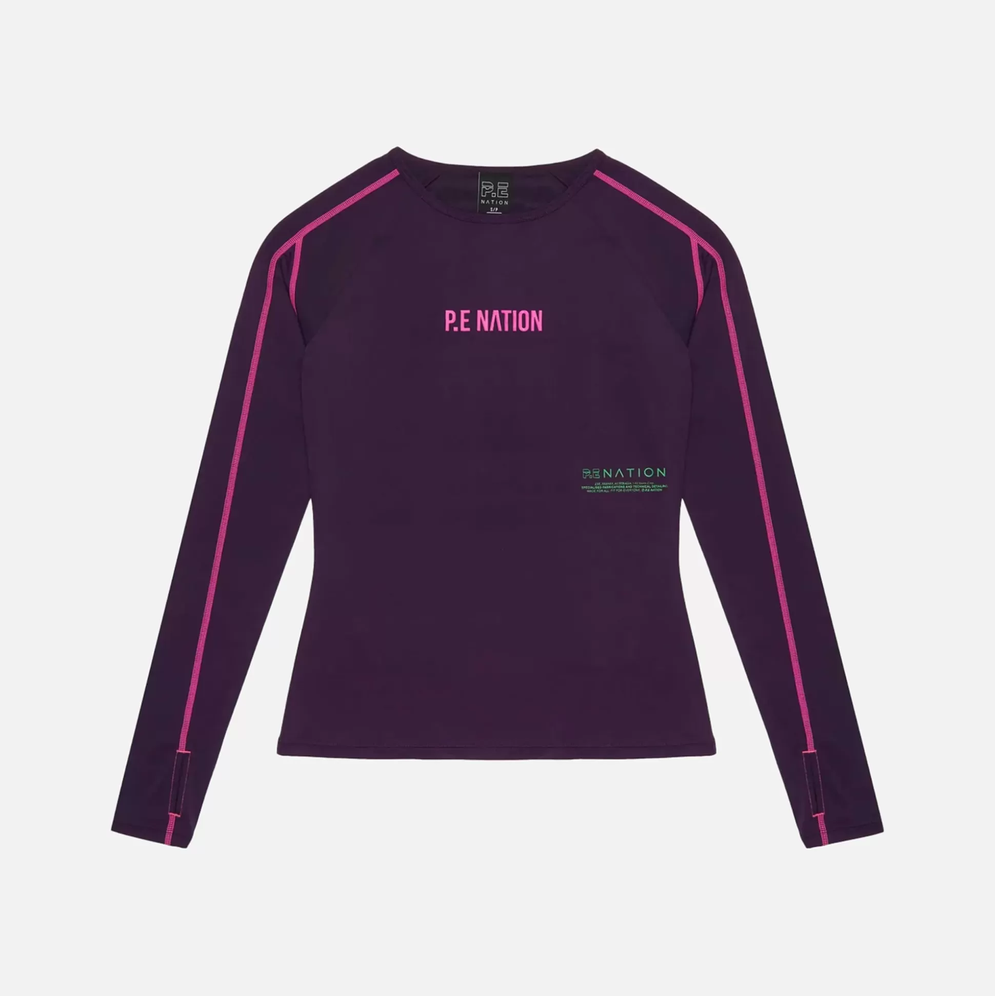 Discount P.E Nation del mar long sleeve top Purple Pennant