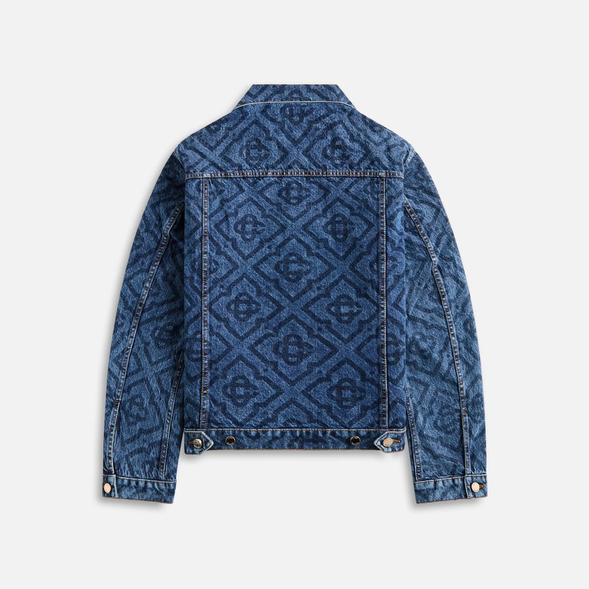 Cheap Casablanca denim jacket laser monogram Blue