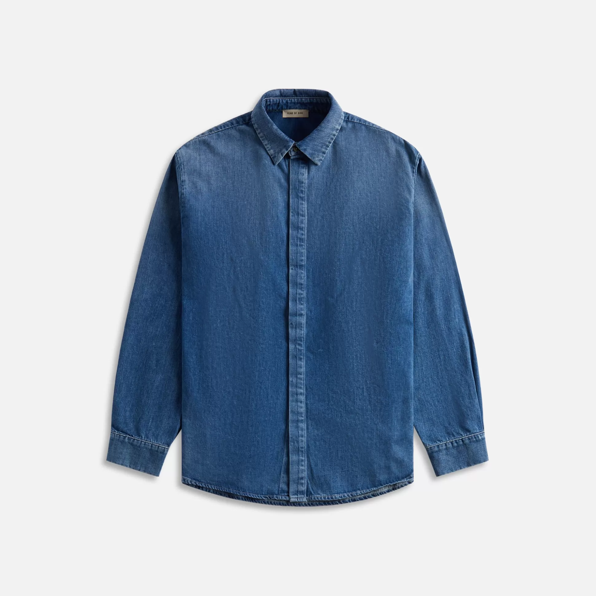 Discount Fear of God denim shirt Medium Indigo