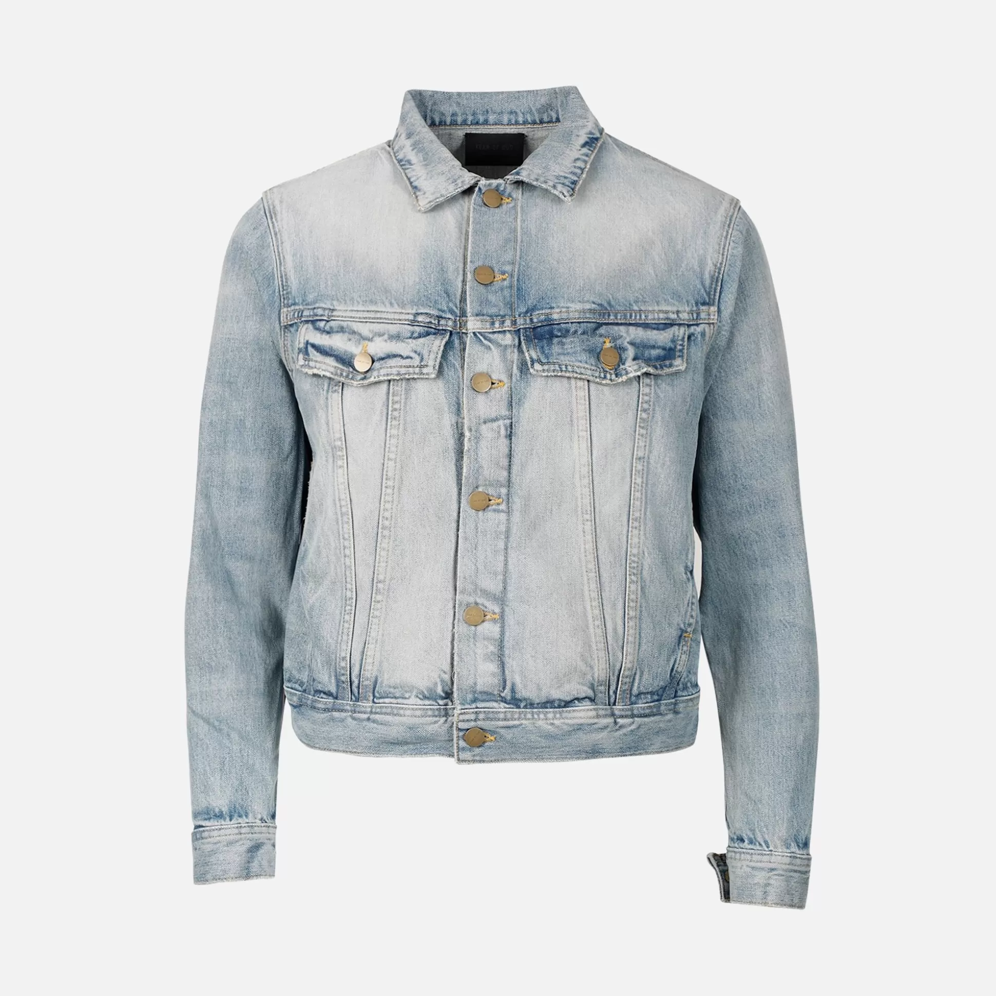 Fashion Fear of God denim trucker jacket