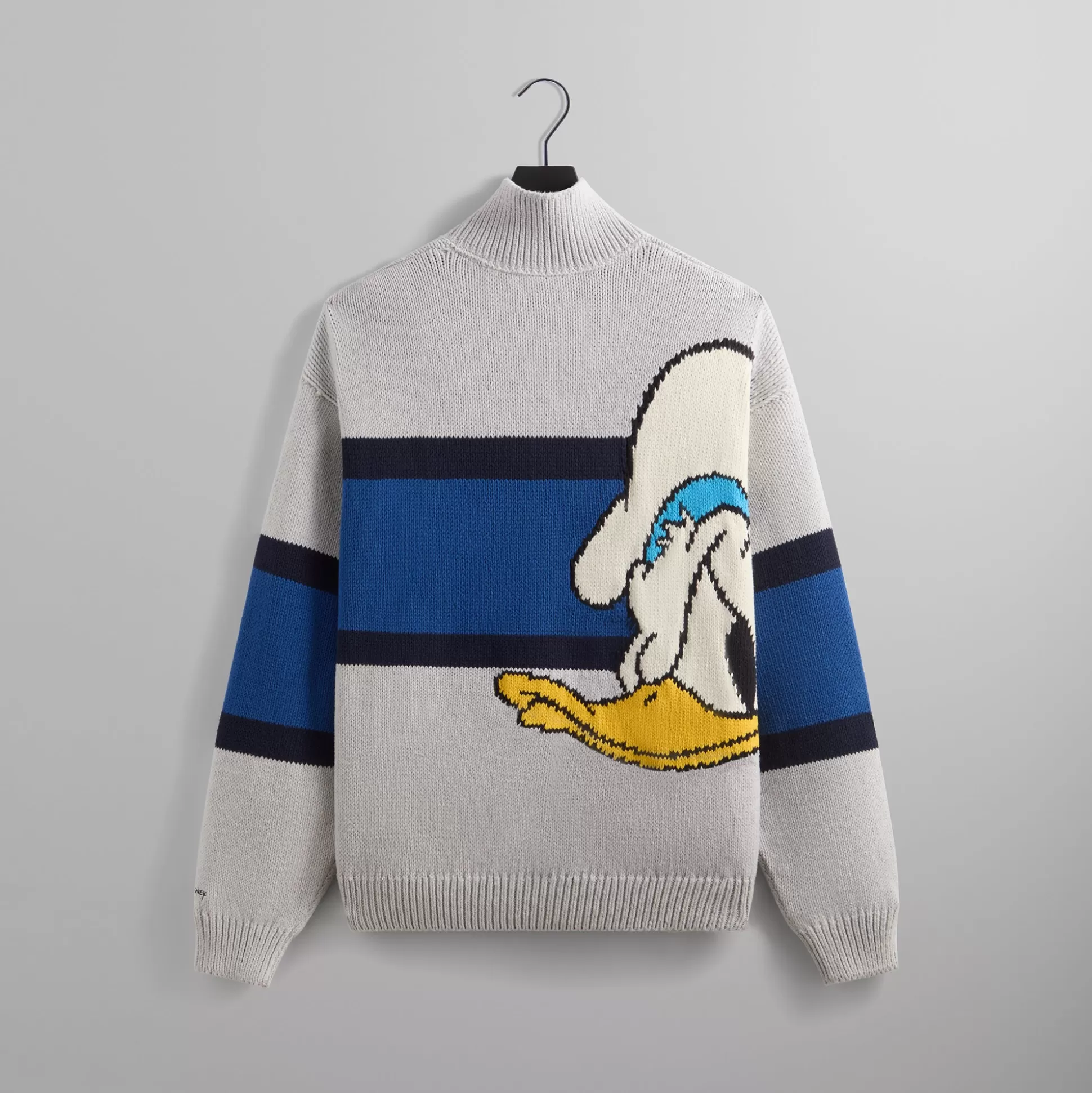 Hot Kith Disney | for Donald Duck Quarter Zip Wyona Sweater Light Heather Grey