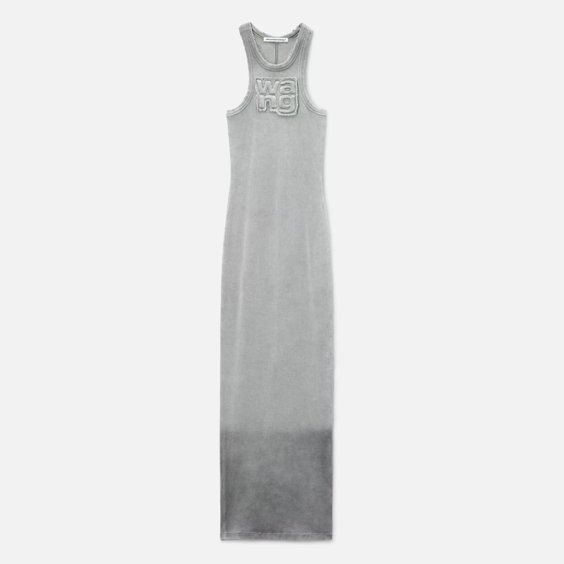 Best Sale T by Alexander Wang distressed edge mini dress Grey