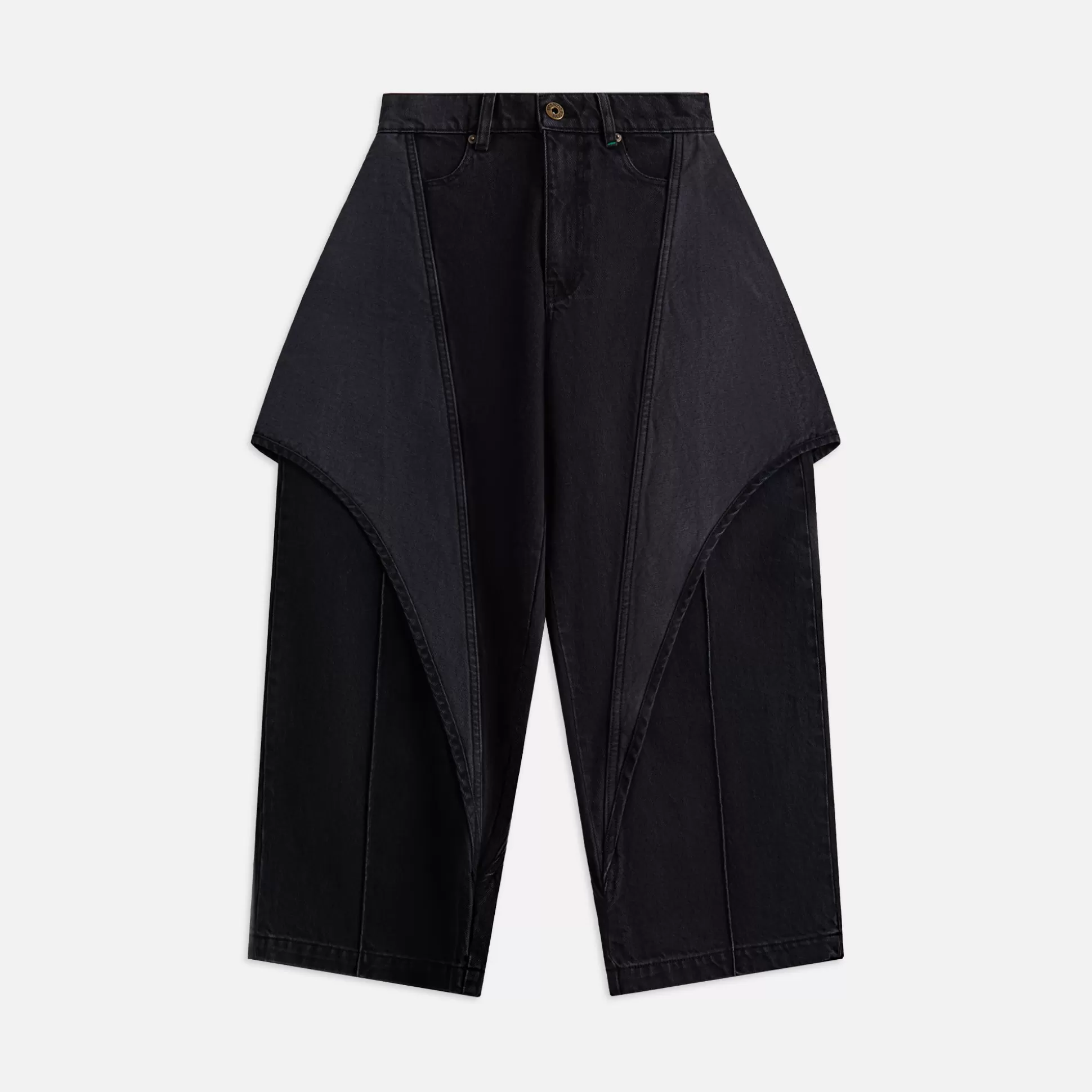 Best JW Anderson draped sculptural jeans Dark Grey