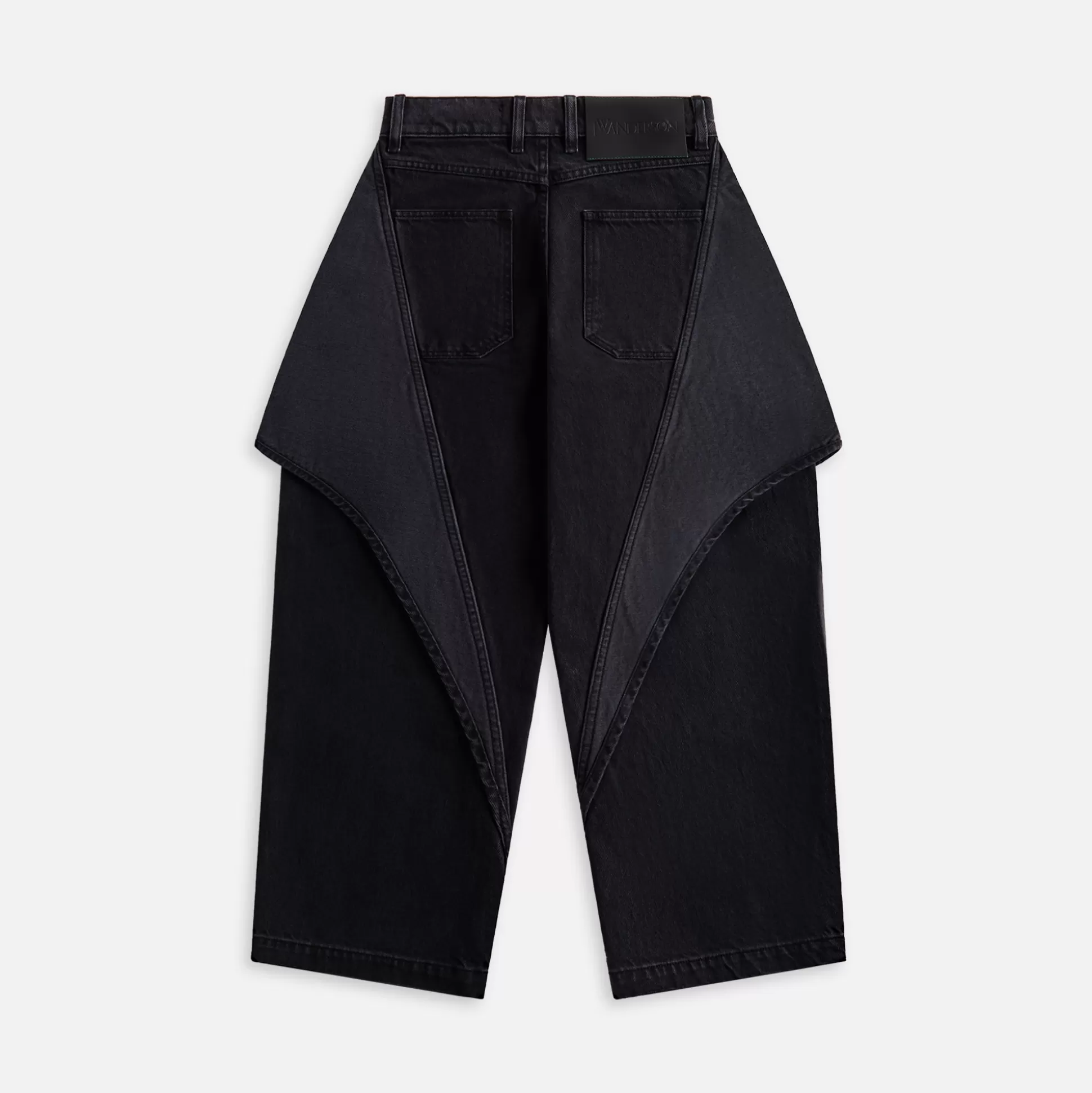 Best JW Anderson draped sculptural jeans Dark Grey