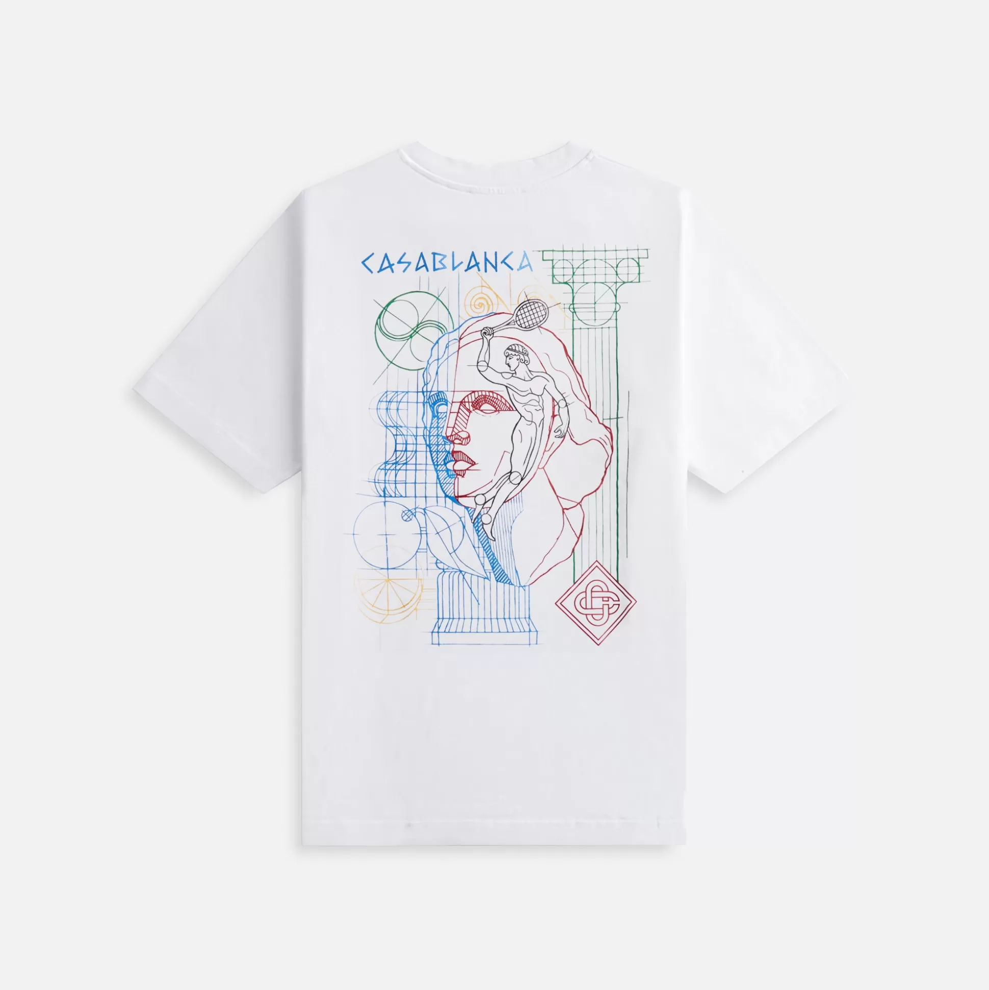 Cheap Casablanca drawing lab screen printed tee White