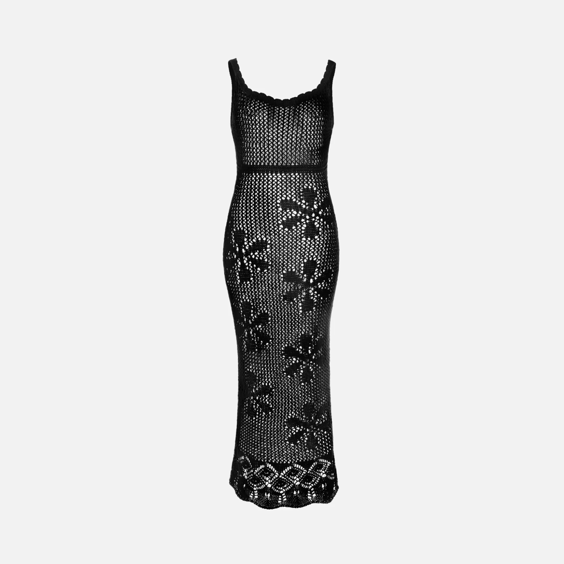 Shop Asta Resort emma tricot dress Black