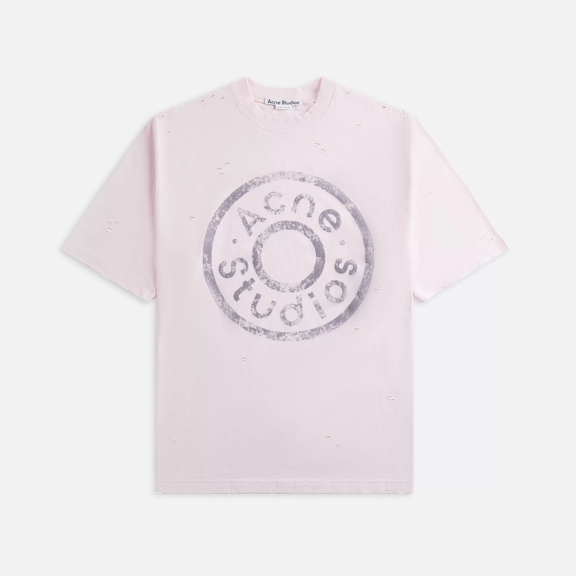 Cheap Acne Studios exford u button logo tee Faded Pink