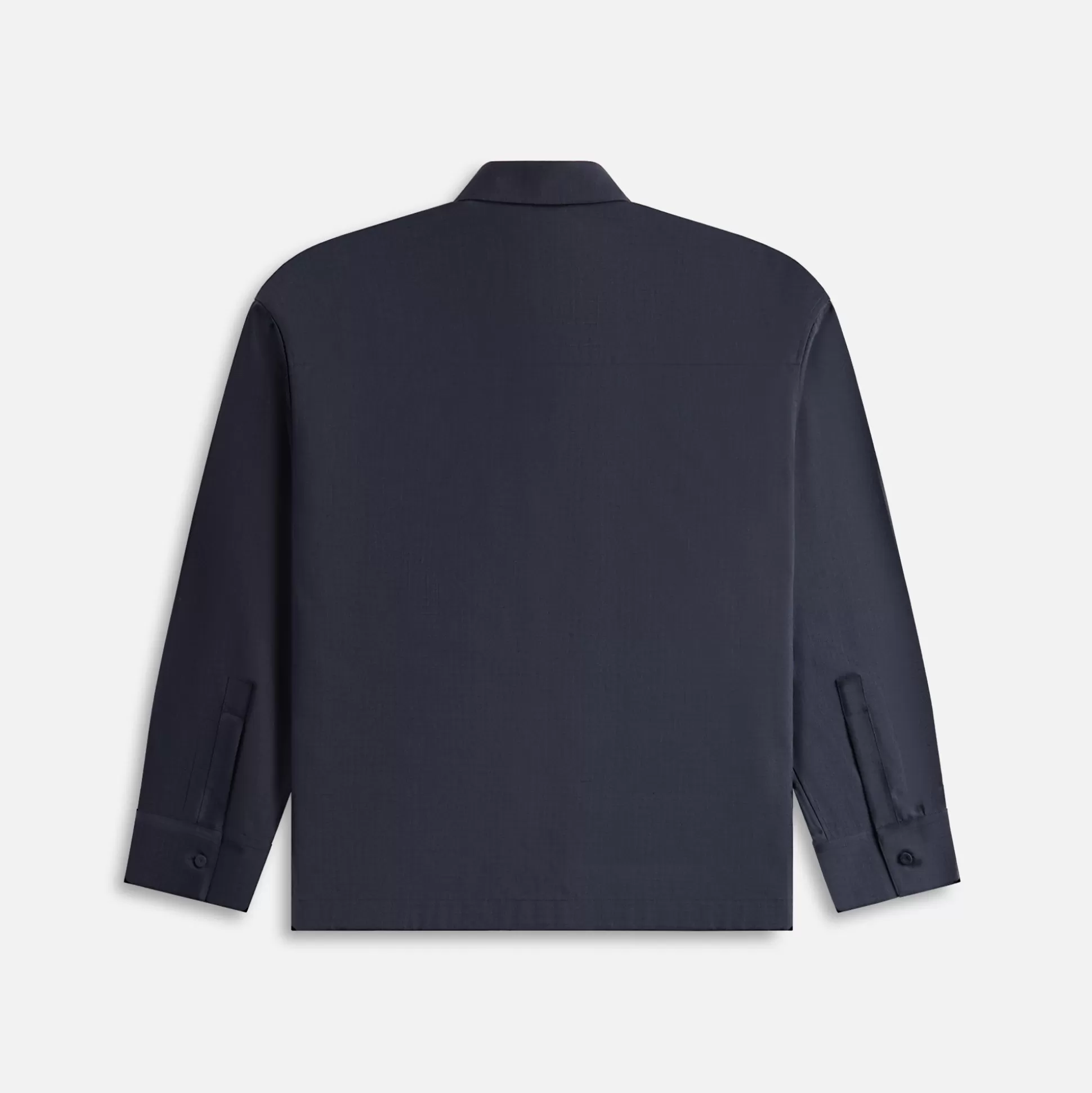 Shop Jil Sander fine wool ripstop shirt Carbon Grey