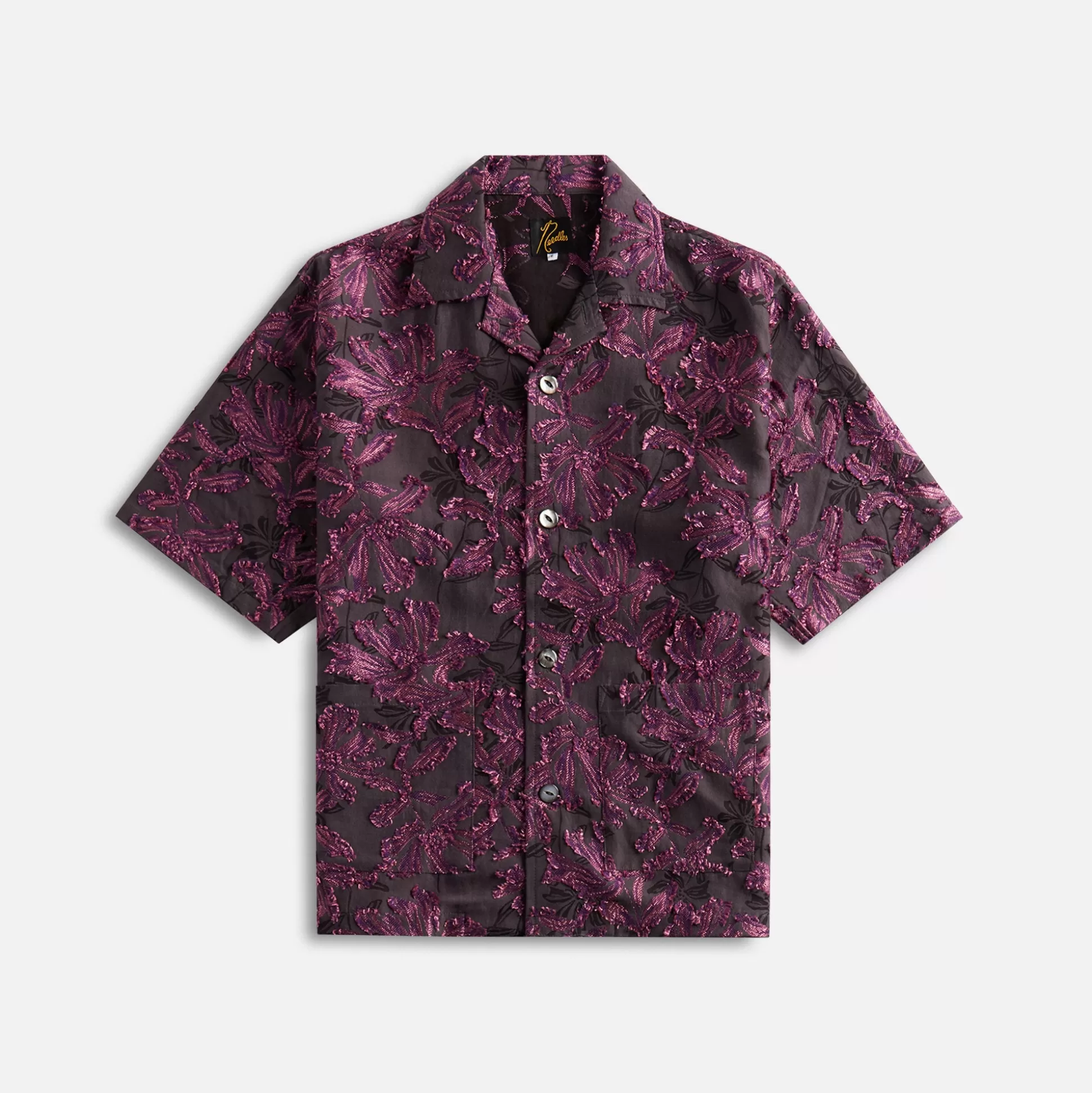 Cheap Needles flower cut jacquard cabana shirt Charcoal