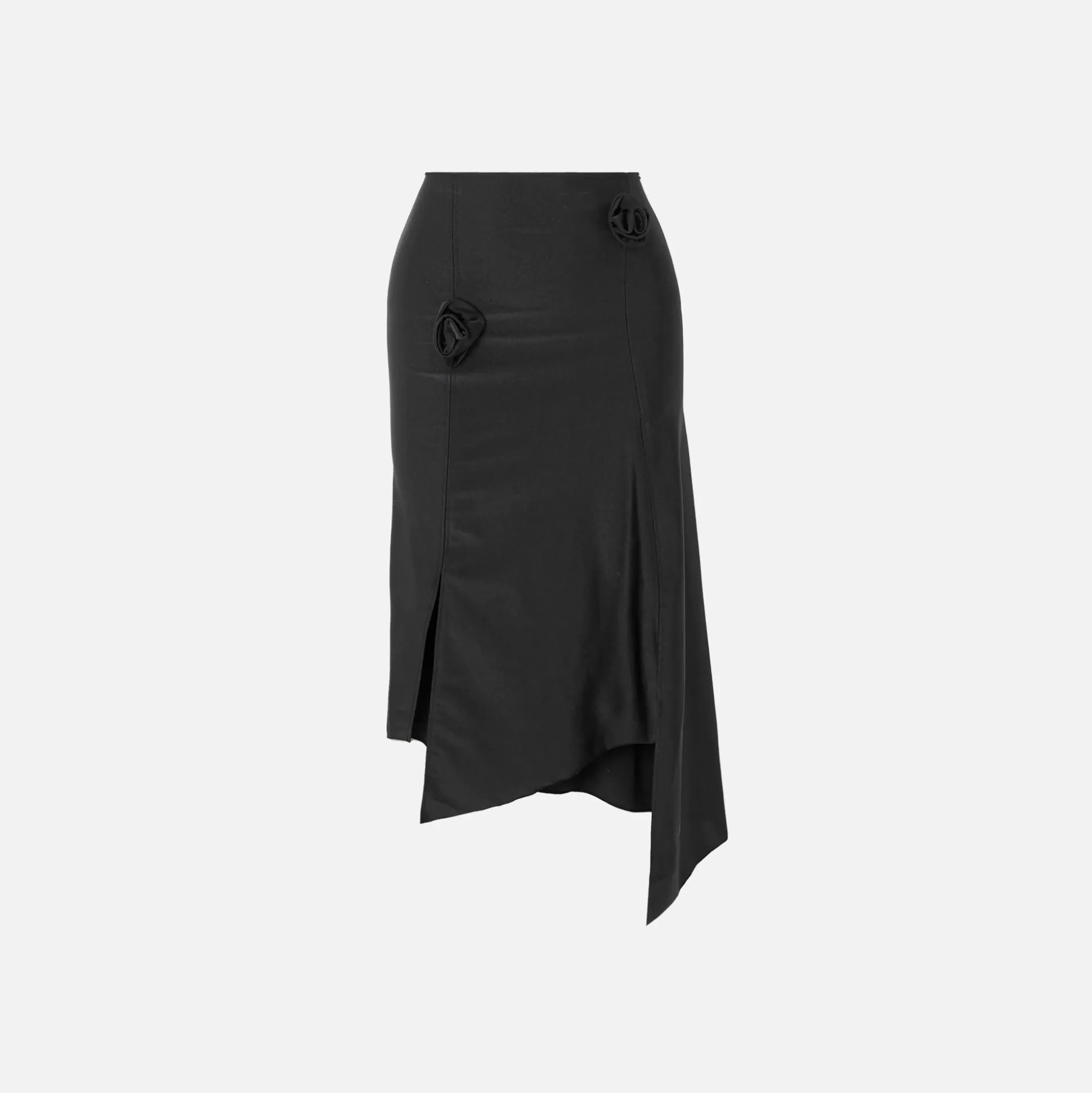 Shop Coperni flower skirt Black