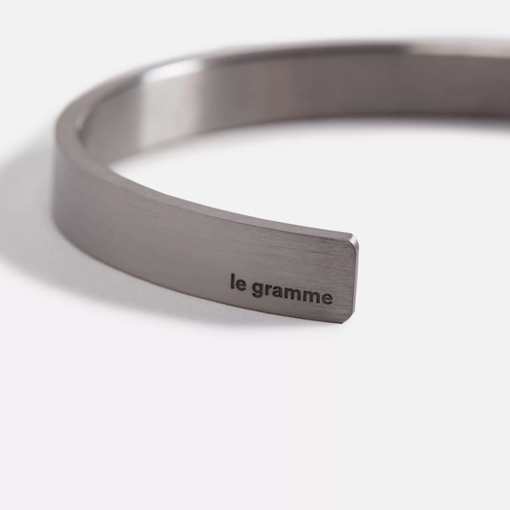 Fashion Le Gramme 21g bracelet 925 sterling sliver Slick Brushed Black Sterling Sliver