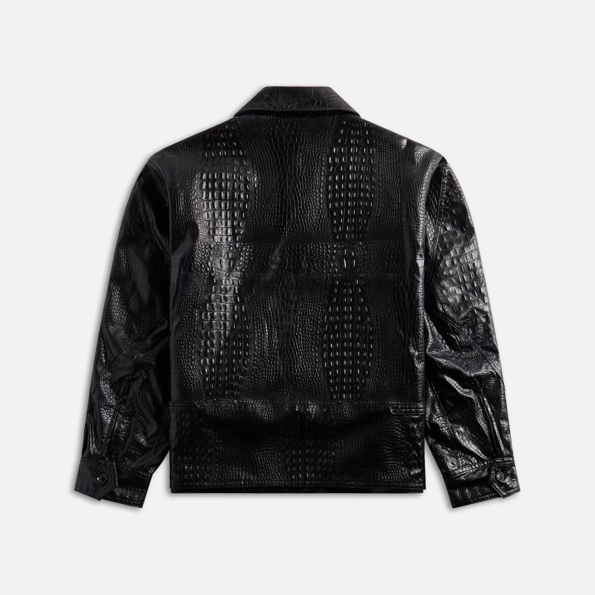 Flash Sale Engineered Garments g8 jacket alligator embossed fake leather Black