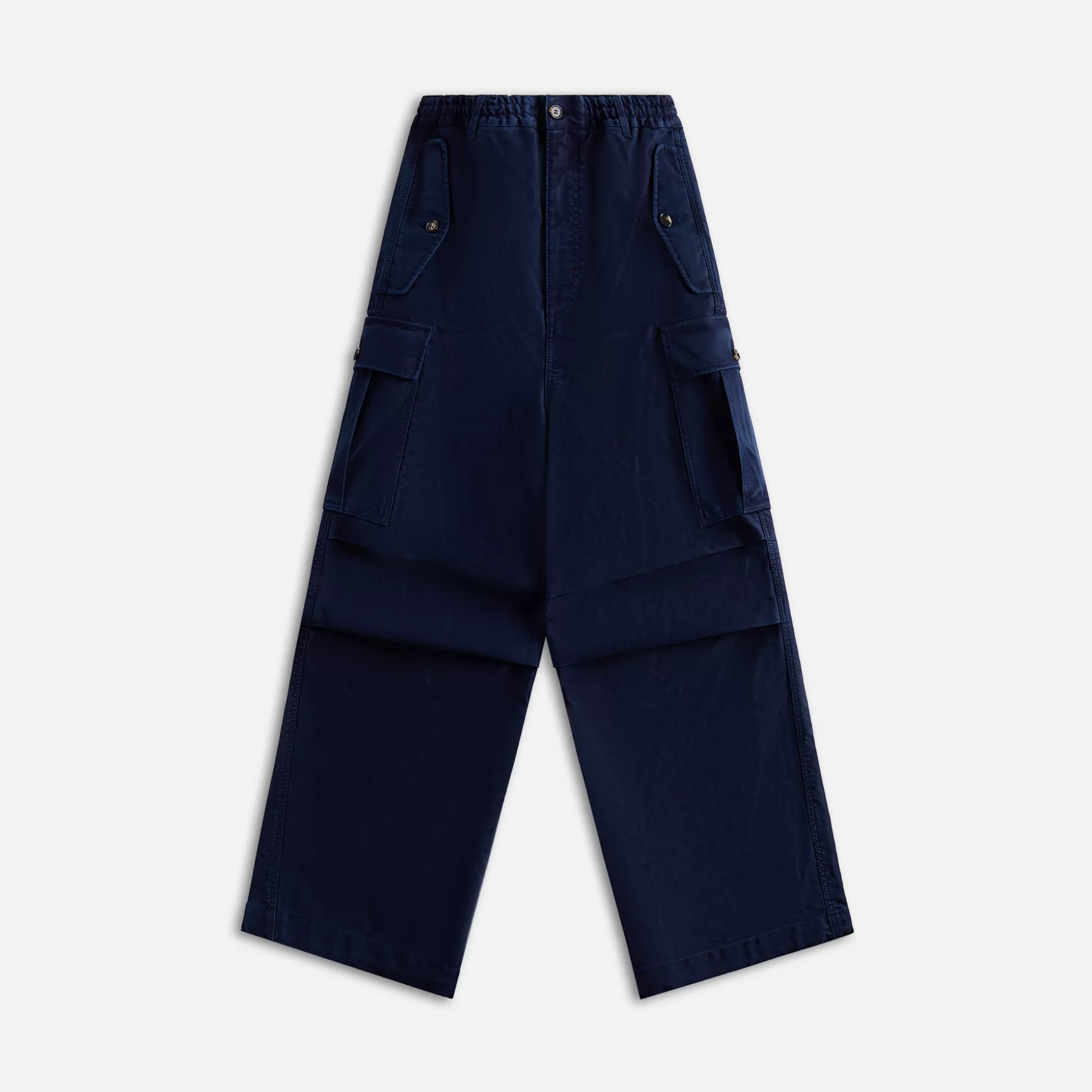 New Marni garment dyed denim cargo pants Light Navy