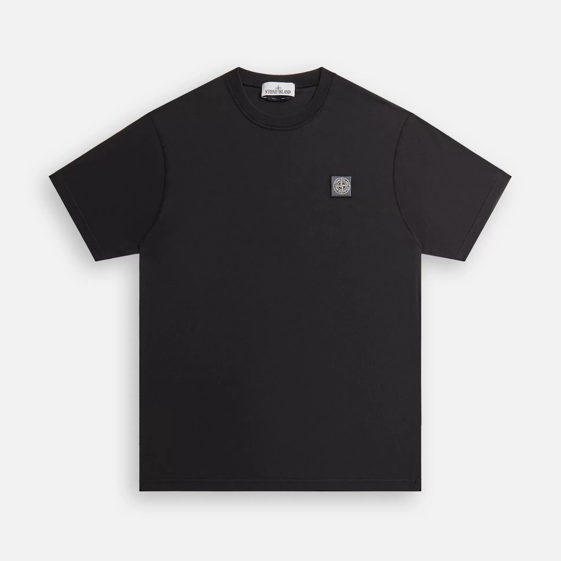 Shop Stone Island garment dyed tee Black