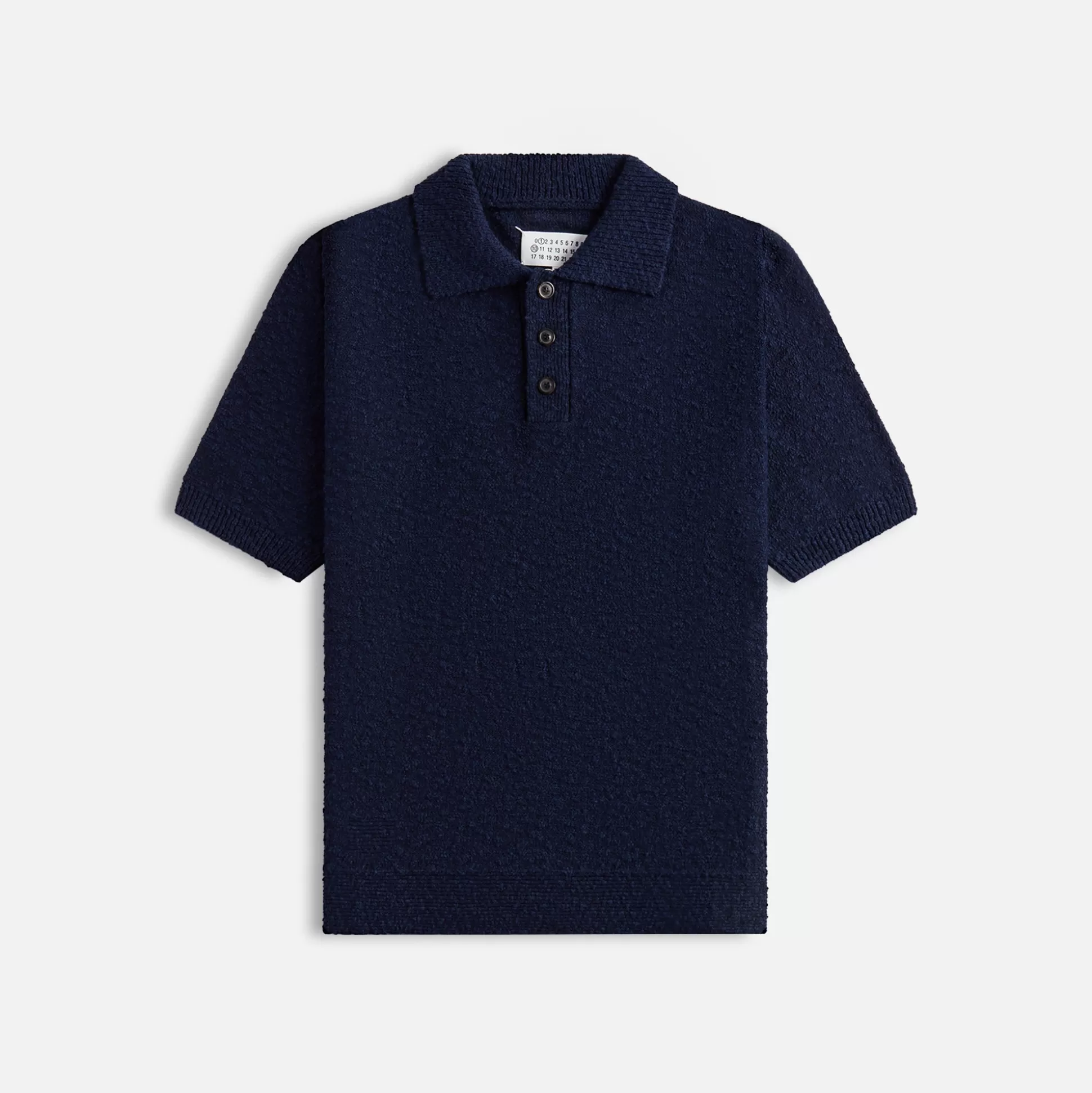 Best Maison Margiela 7-gauge nostalgic boucle polo Blue