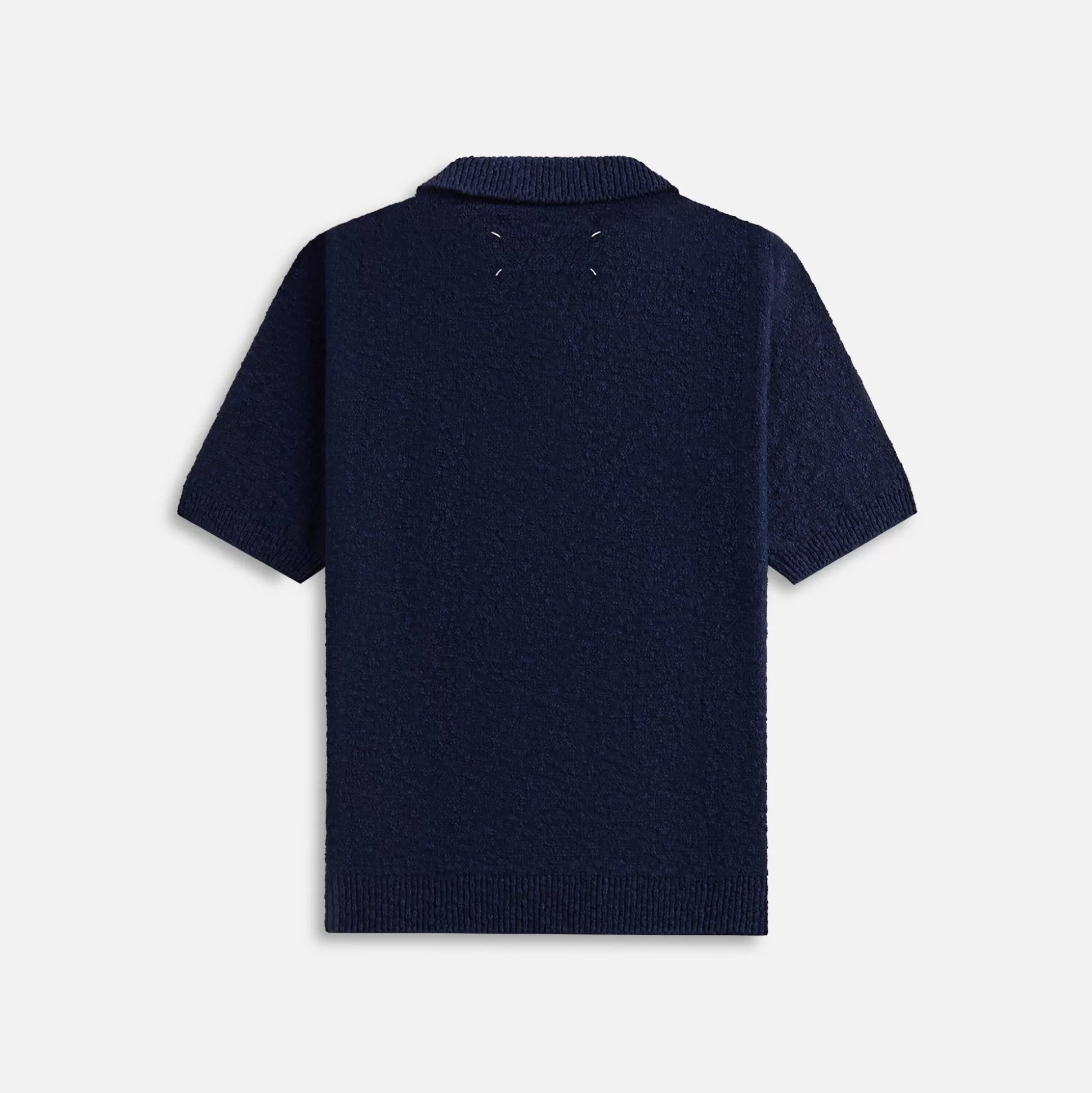 Best Maison Margiela 7-gauge nostalgic boucle polo Blue