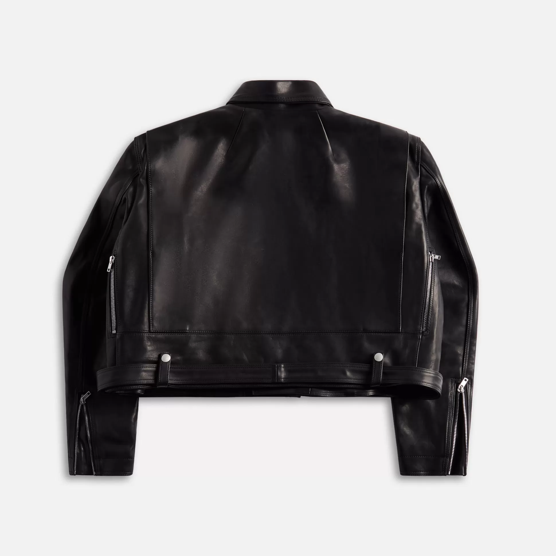 Best Rick Owens giacca in pelle cropped jumbo bauhaus stooges Black